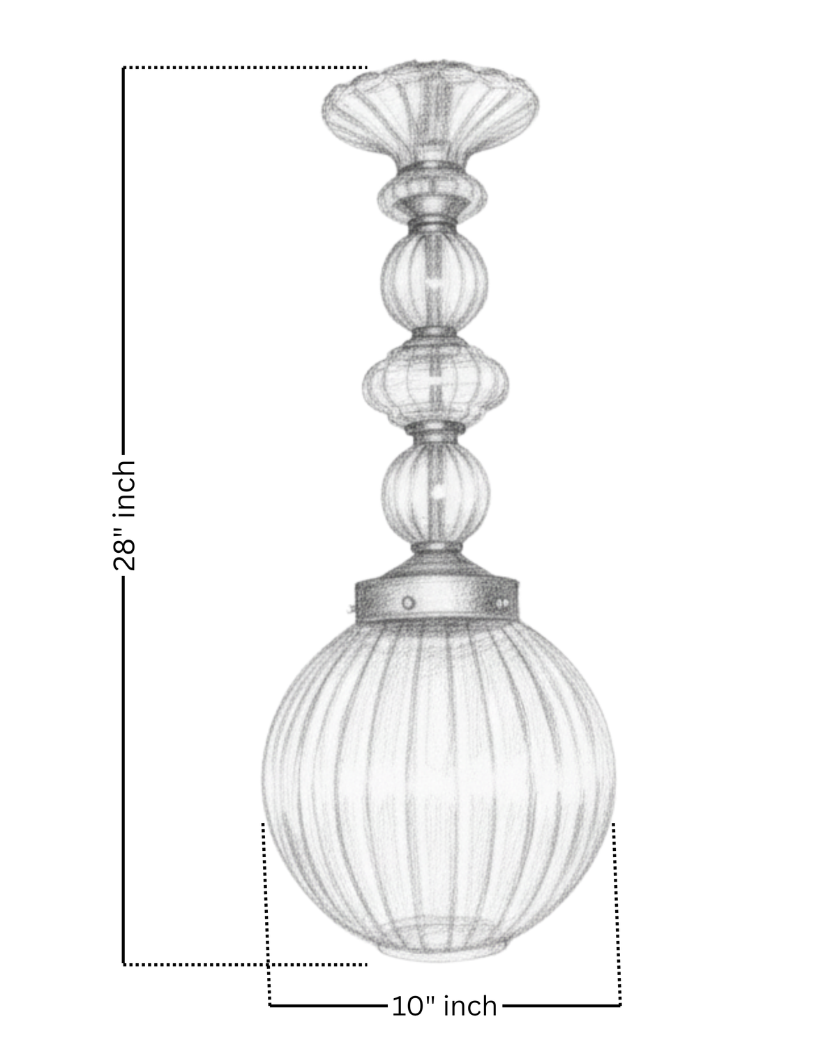 Anantya Brass & Crystal Pendant Light