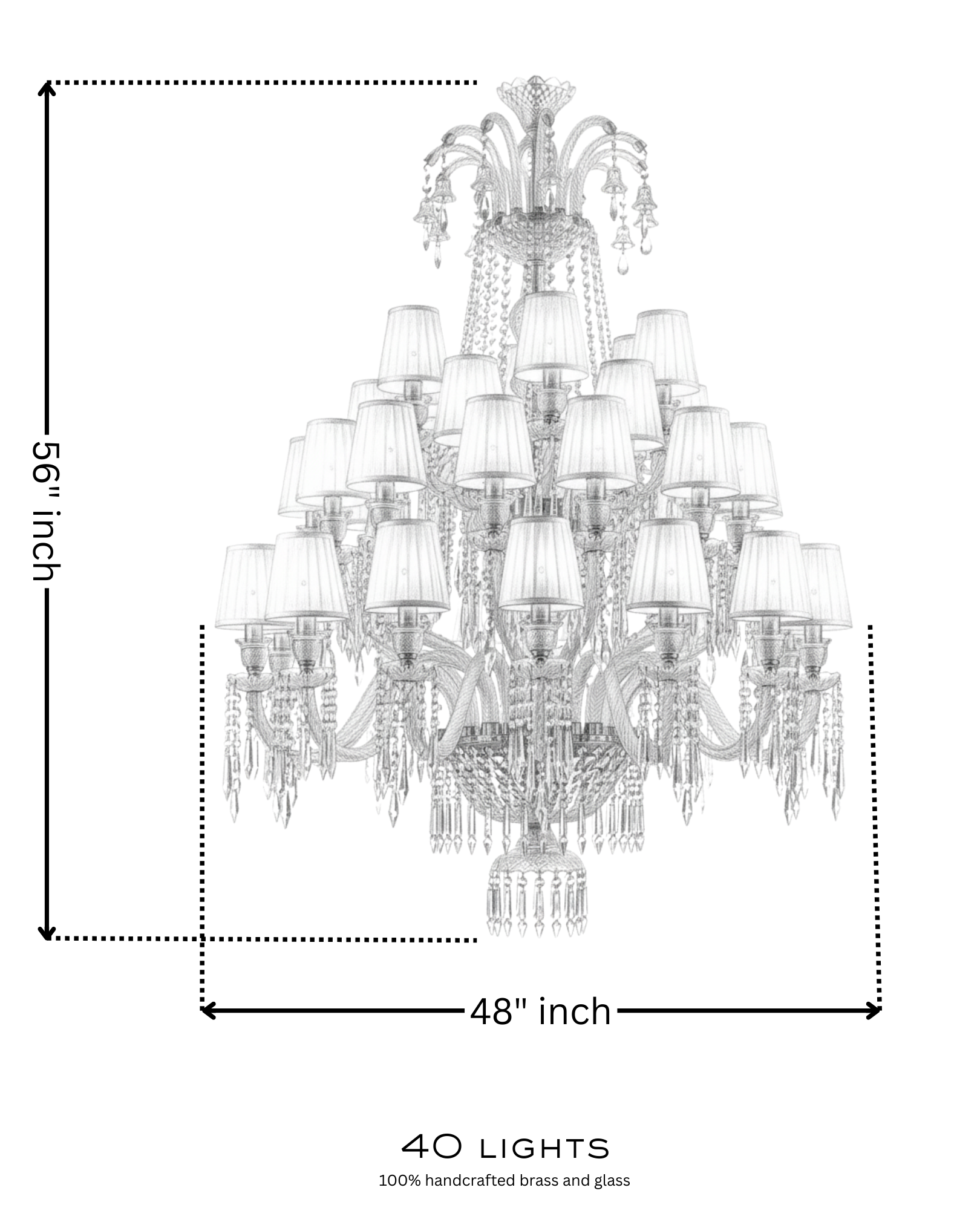 Ivory Crown Grand Chandelier - Aartaa decor