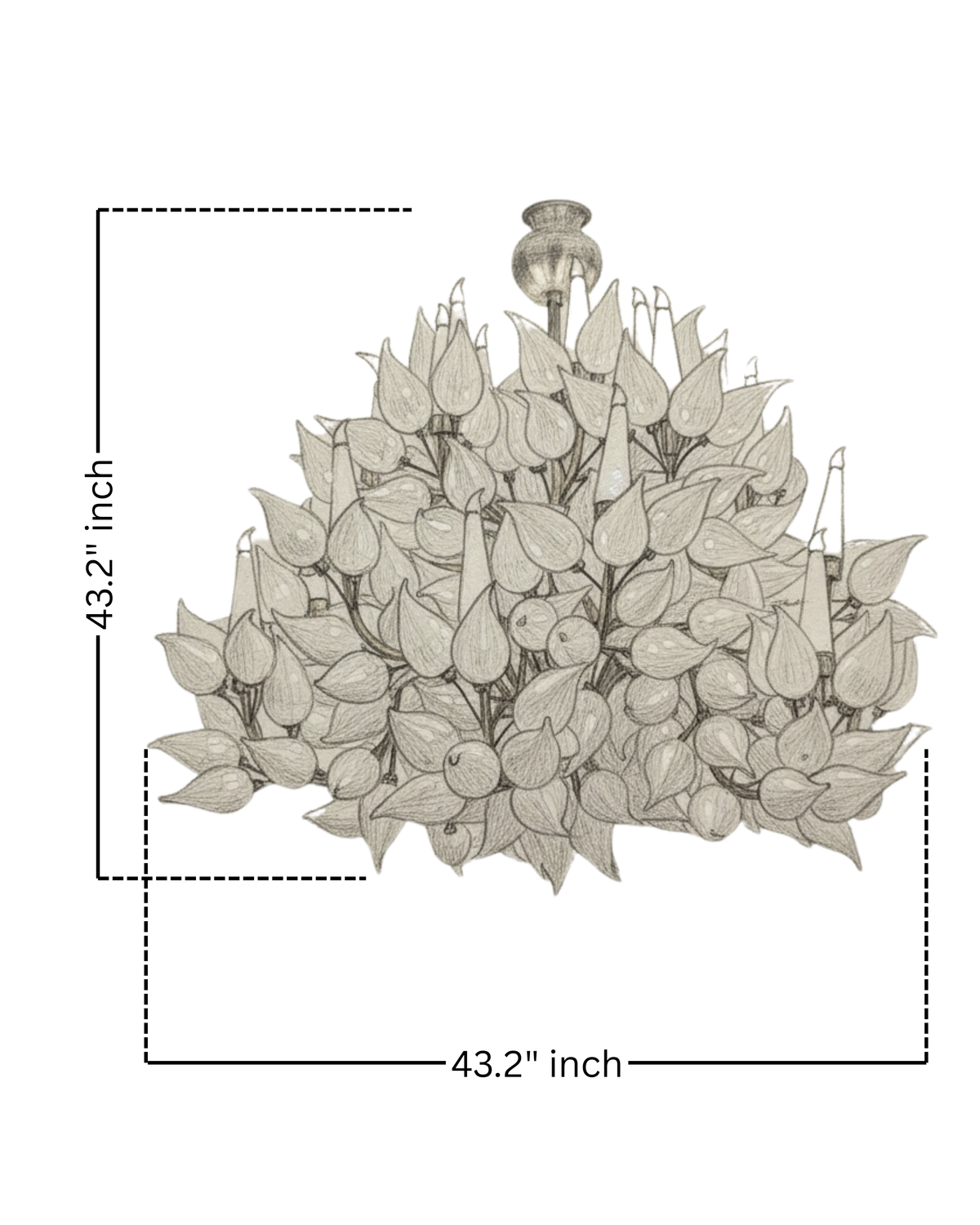 Radiant Petal Cascade Chandelier