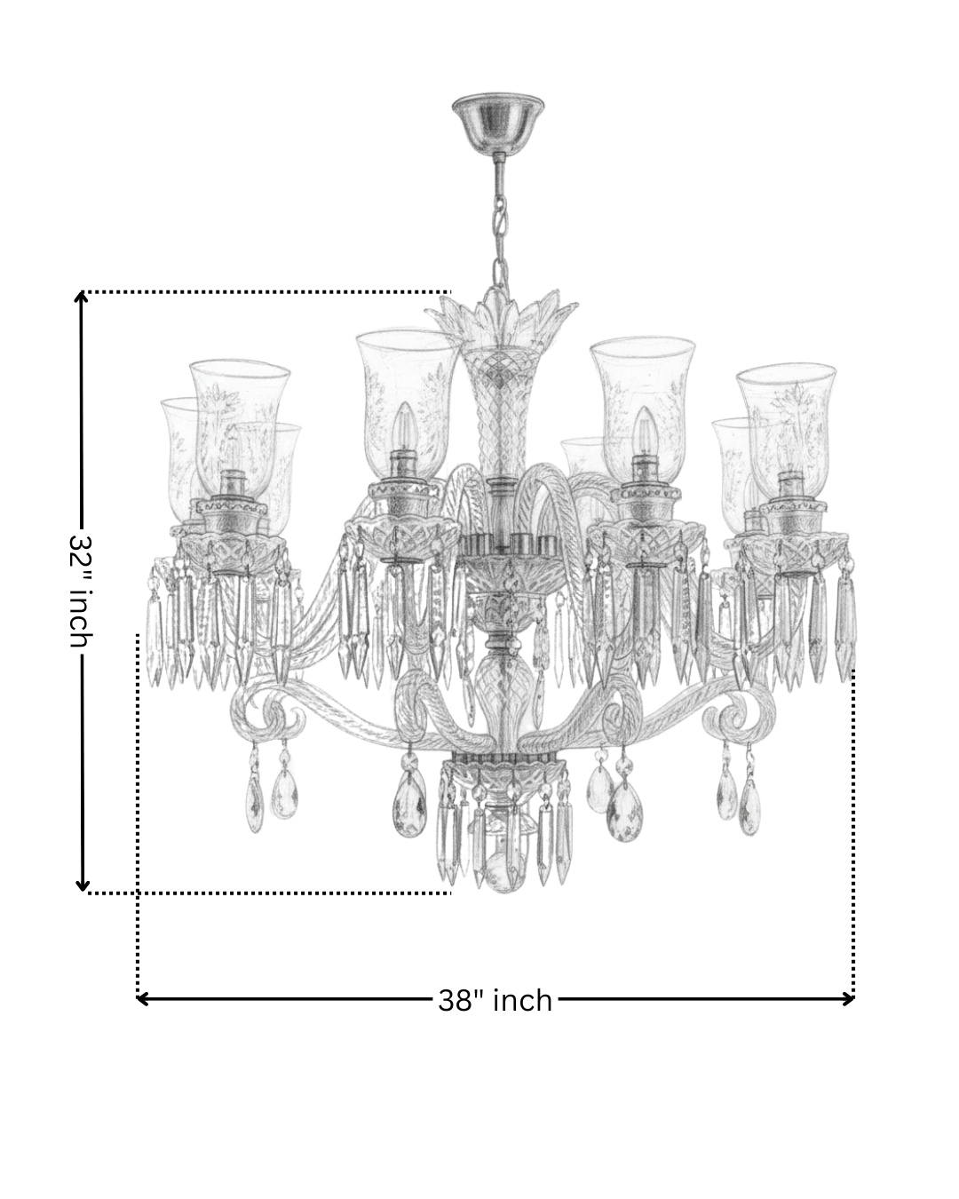 Rajasi Aura Crystal Chandelier - Aartaa decor