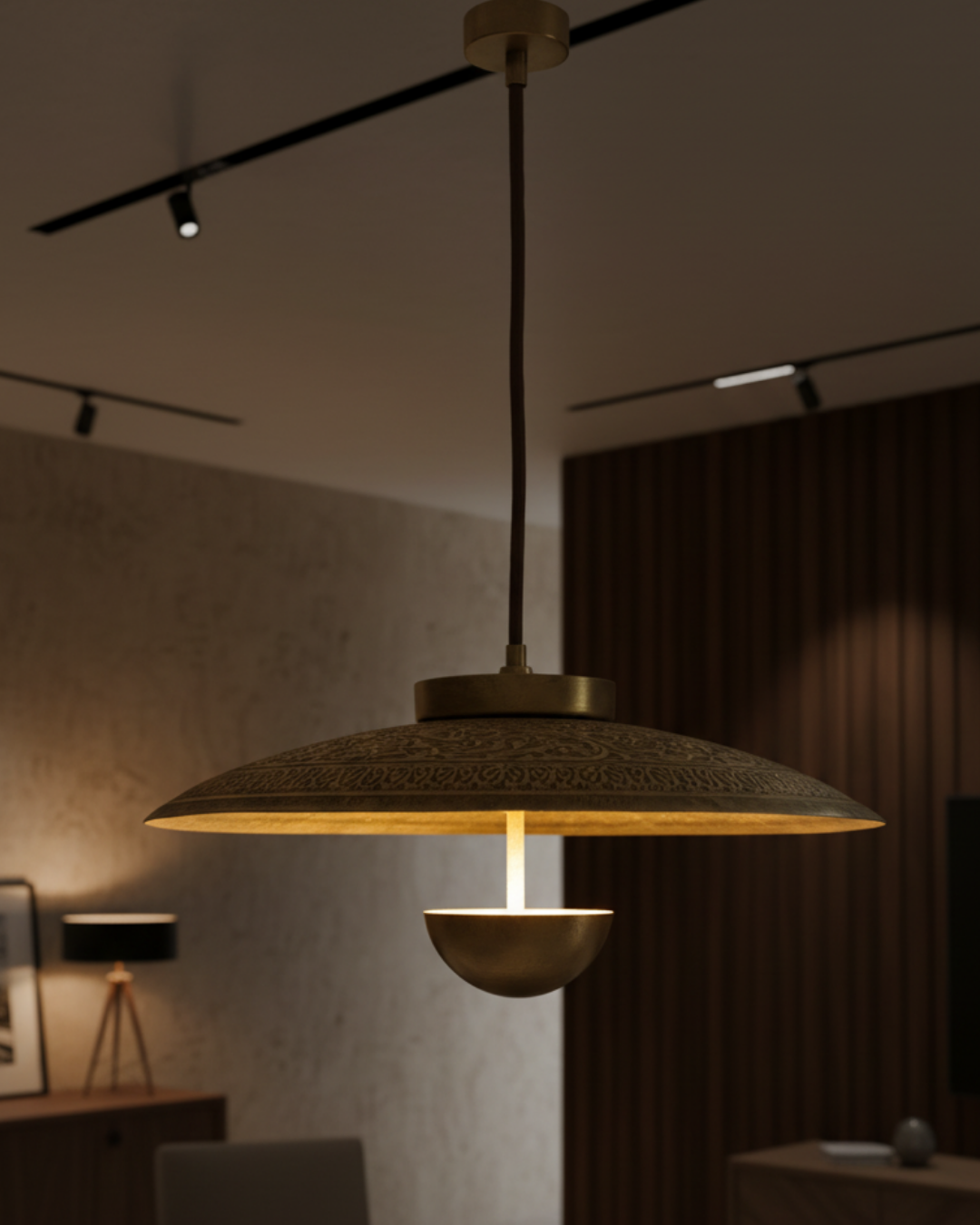 Surya Aura Luxe Brass Pendant Light - Aartaa decor