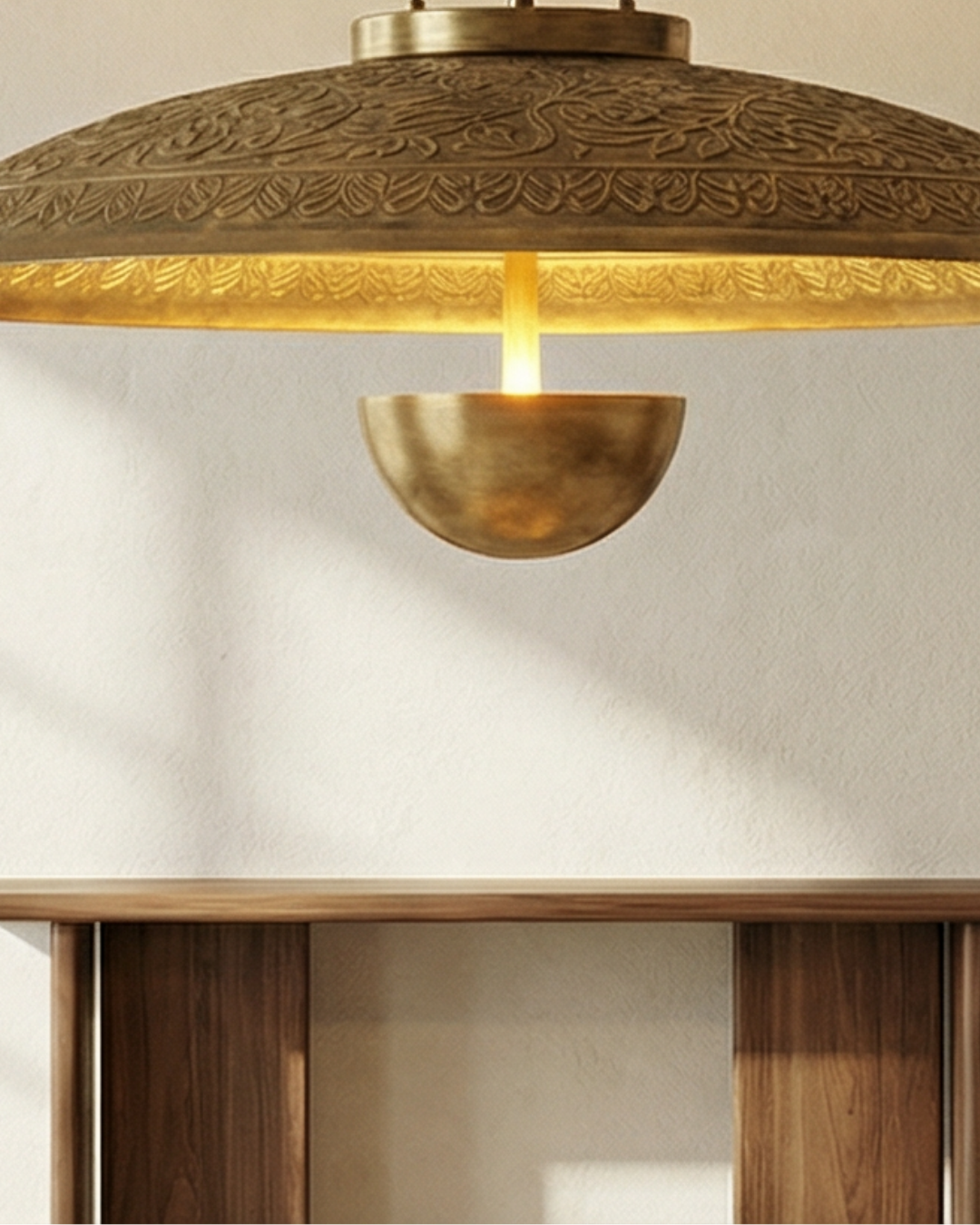 Surya Aura Luxe Brass Pendant Light - Aartaa decor