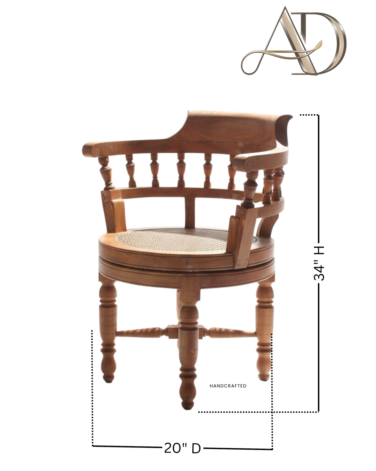 Vaidika Heritage 360° Swivel Chair - Aartaa decor