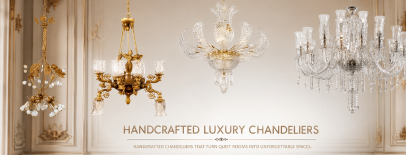 Luxury Chandeliers in India | Handcrafted Brass & Crystal Lighting | Bespoke Designer Chandeliers by Aartaa Decor