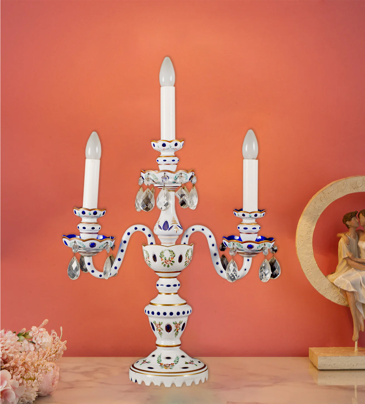 Imperial Bloom Candelabra Candle Lamp - Aartaa decor