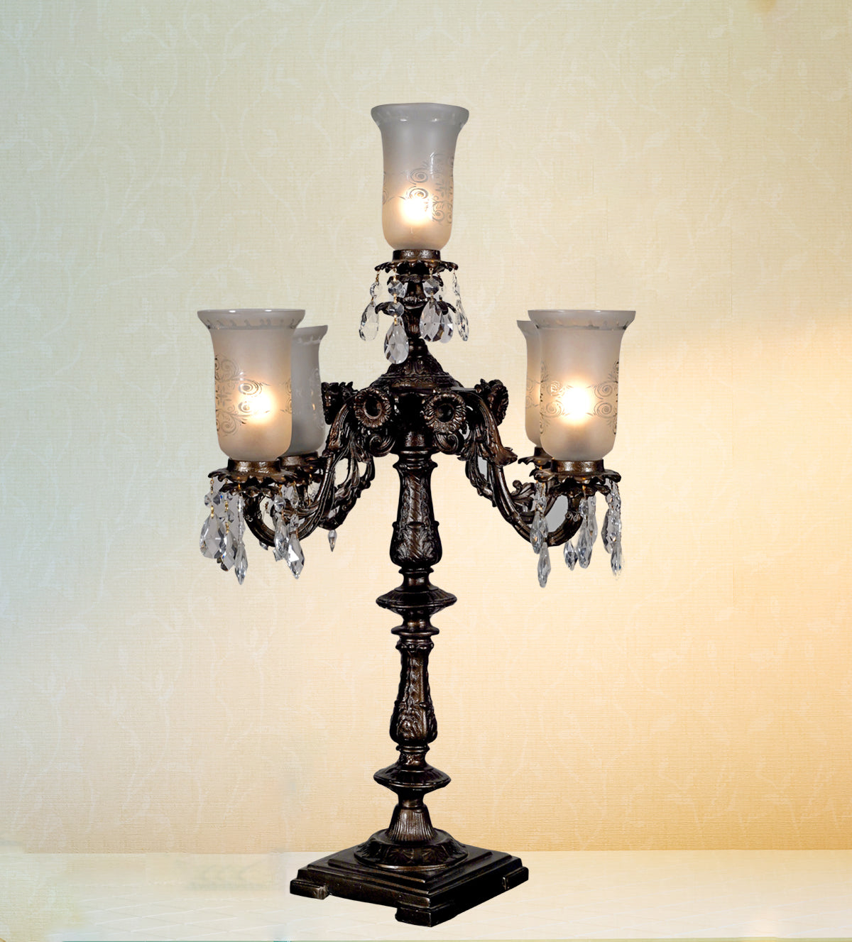 Imperial Frost Crystal Candelabra - Aartaa decor