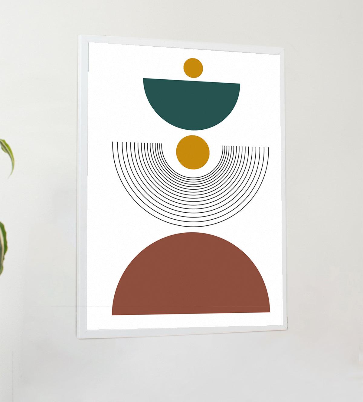 Abstract Artwork Featuring Bold Geometric Shapes - Aartaa decor