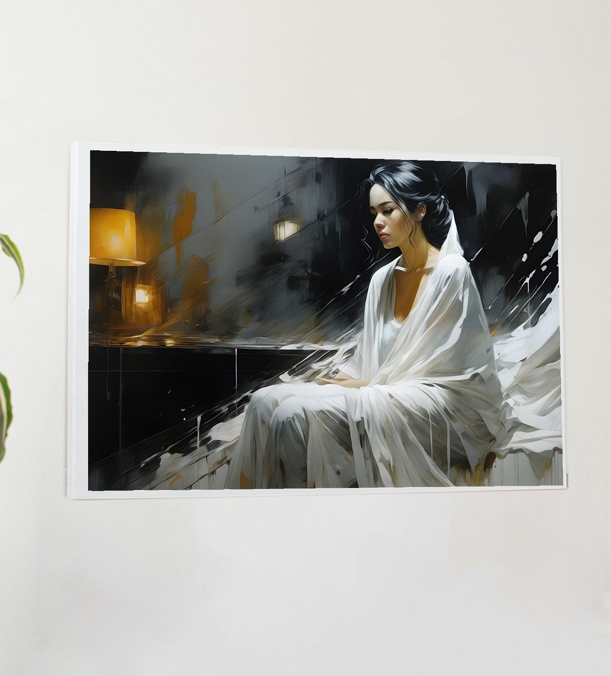 Captivating Oil Painting Of Girl - Aartaa decor