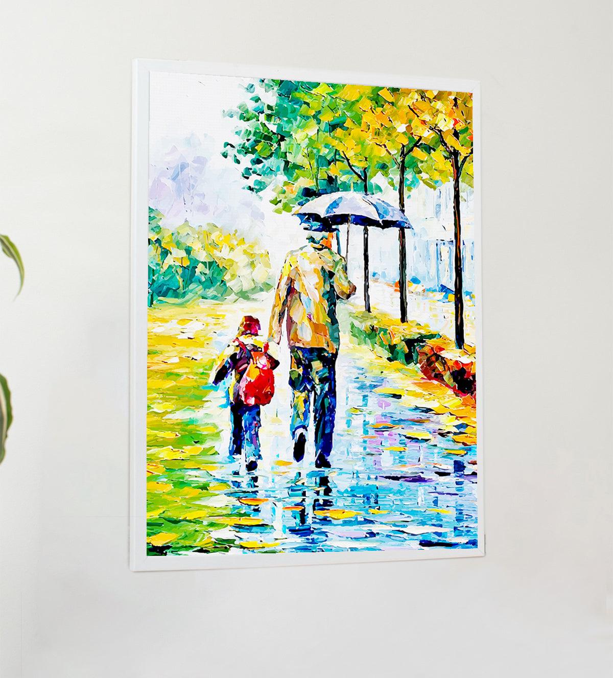 A Timeless Portrait Painting of Son And Father Relationship - Aartaa decor