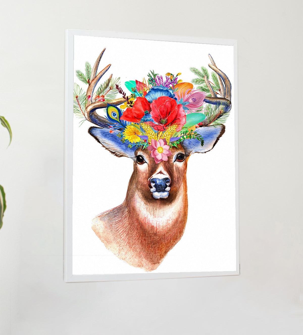 Deer Portrait Wall Painting - Aartaa decor