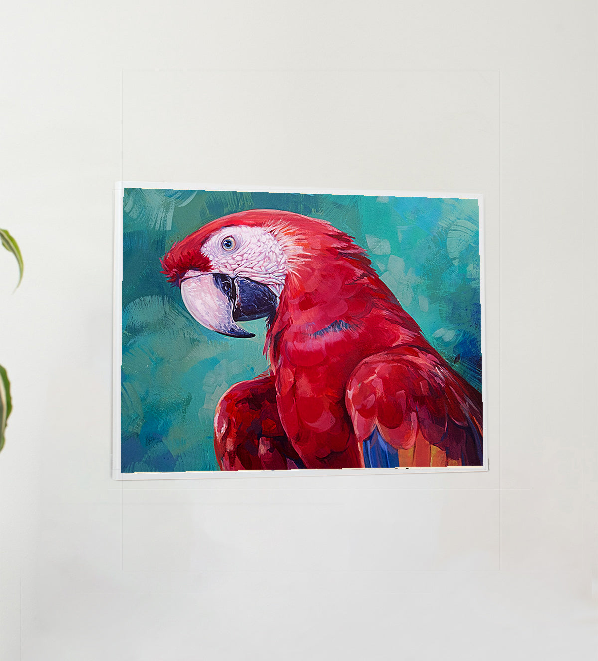 this captivating Scarlet Macaw wall painting - Aartaa decor