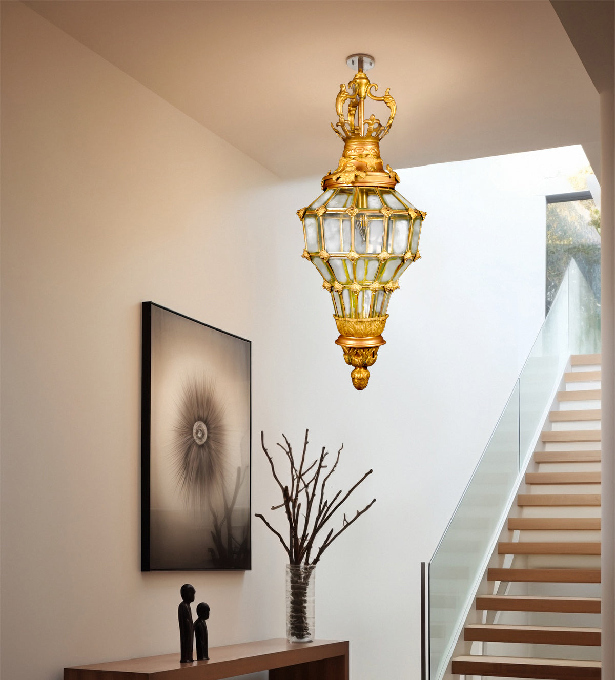 Baroque Style Gold Lantern Pendant Light SKU ADL11