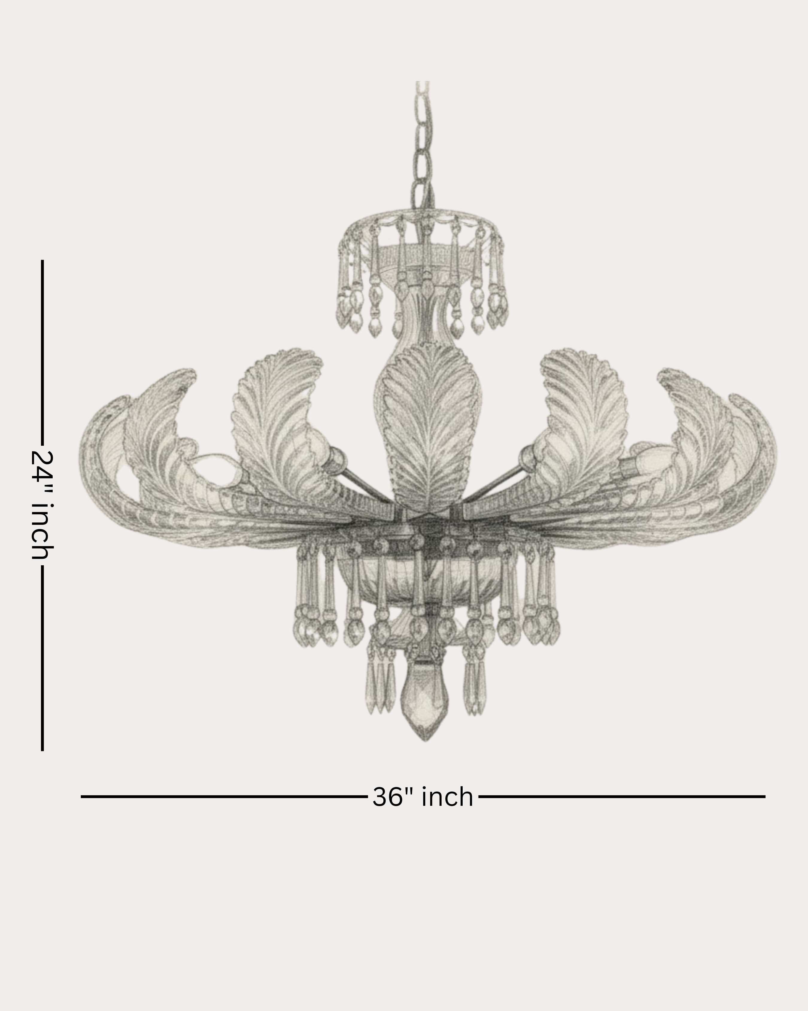 Crystal Leaf Grandeur Chandelier - Aartaa decor