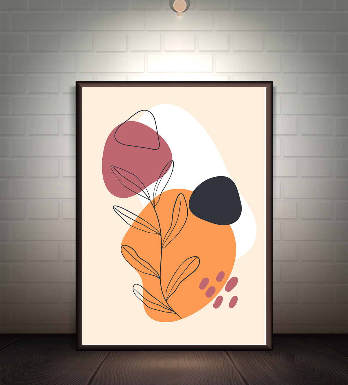 The image is a minimalist abstract artwork with a modern aesthetic - Aartaa decor