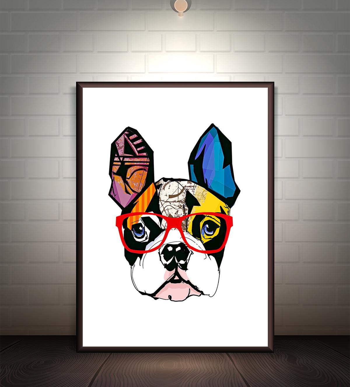 your inner smile with this delightfully whimsical dog painting - Aartaa decor