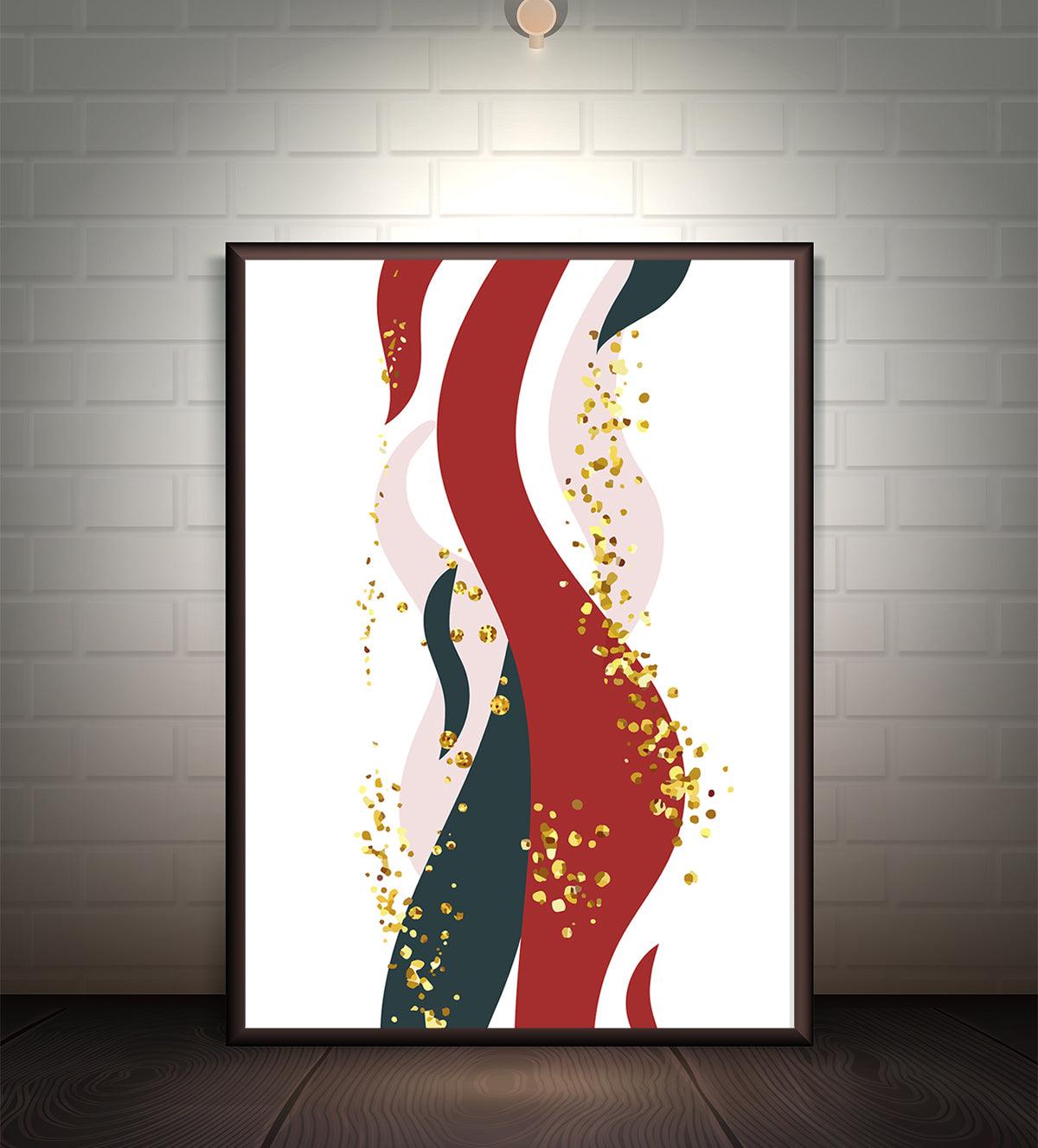 A Bold Vertical Abstract Painting flow of the river - Aartaa decor