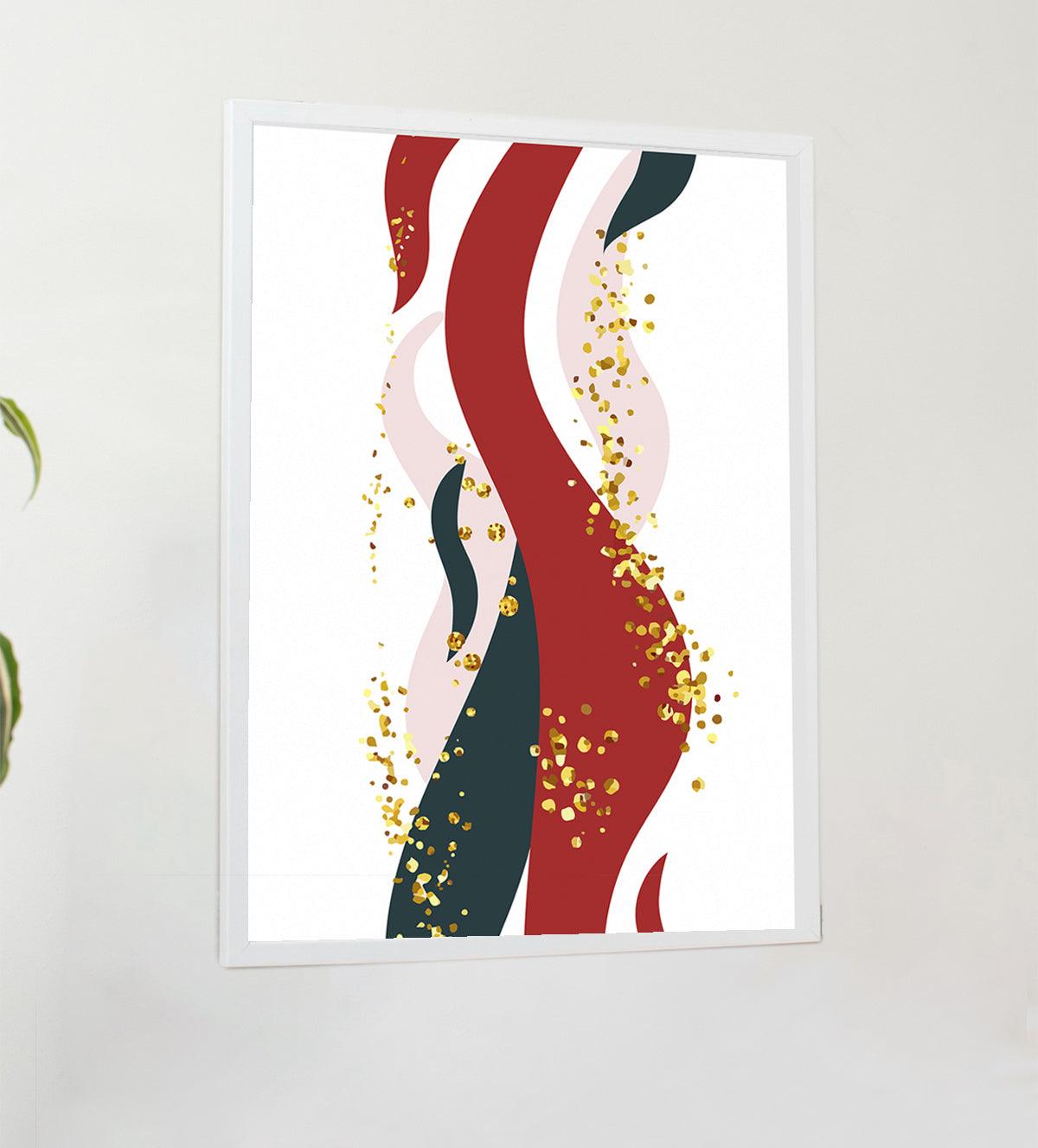 A Bold Vertical Abstract Painting flow of the river - Aartaa decor