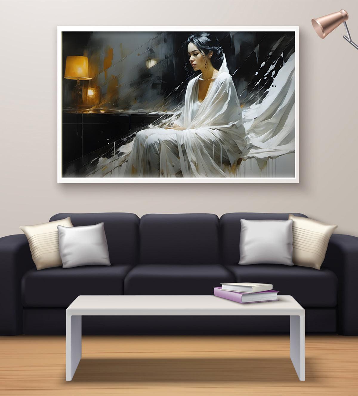 Captivating Oil Painting Of Girl - Aartaa decor