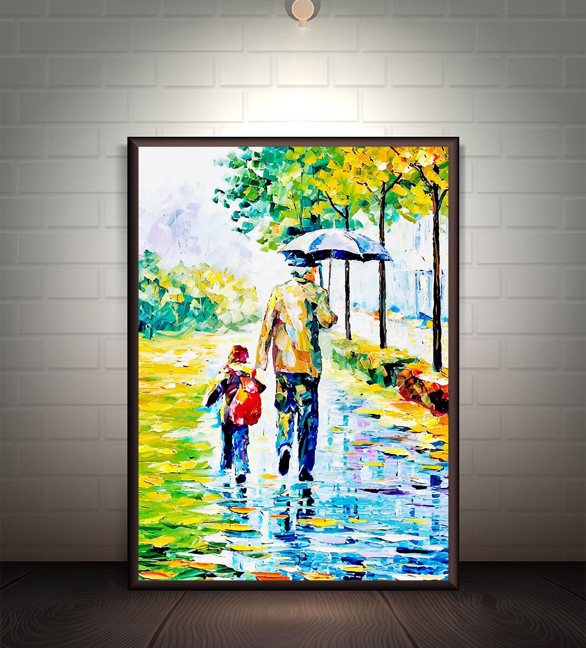 A Timeless Portrait Painting of Son And Father Relationship - Aartaa decor