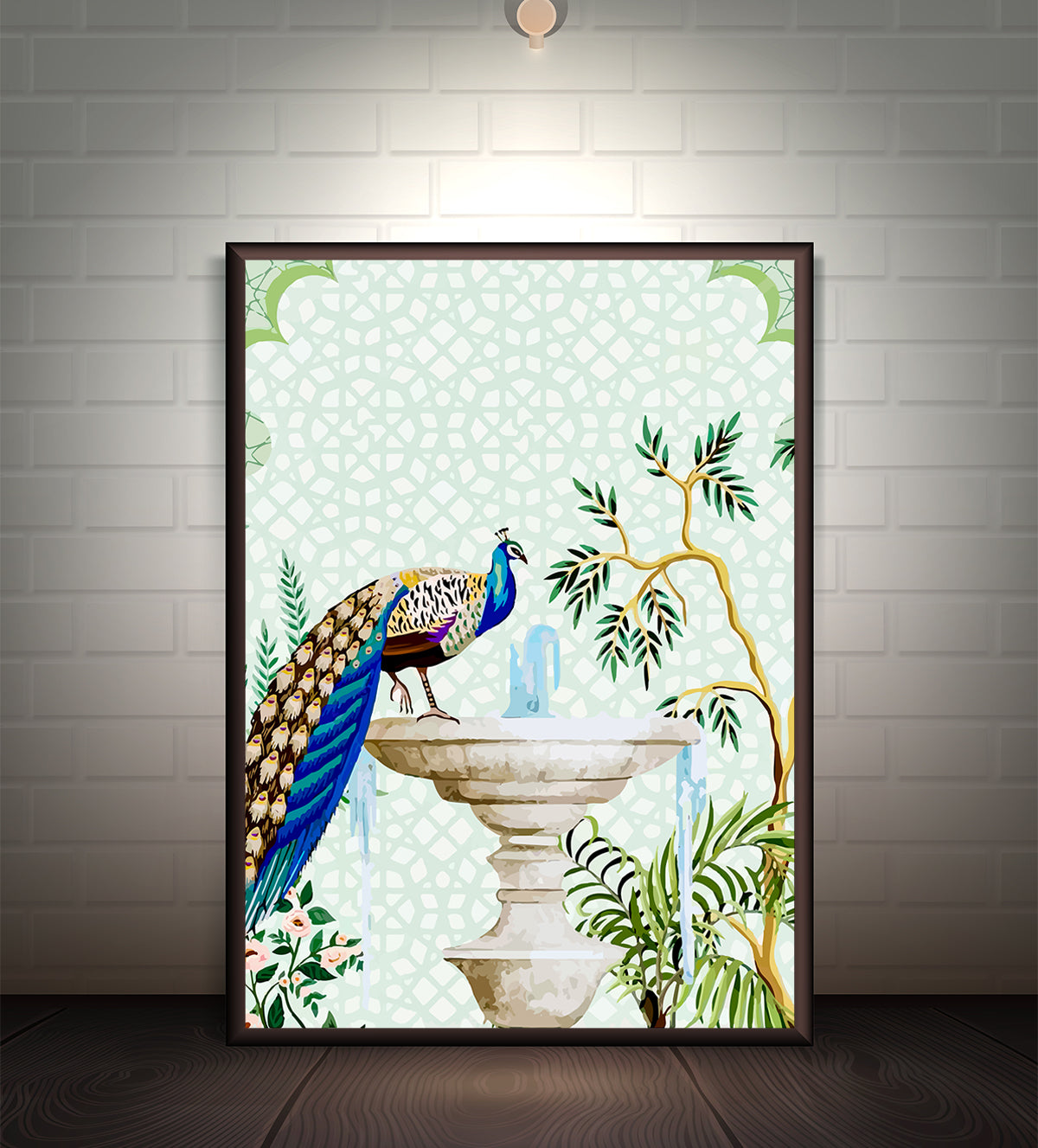 Mughal royalty in your home with this stunning peacock wall painting - Aartaa decor