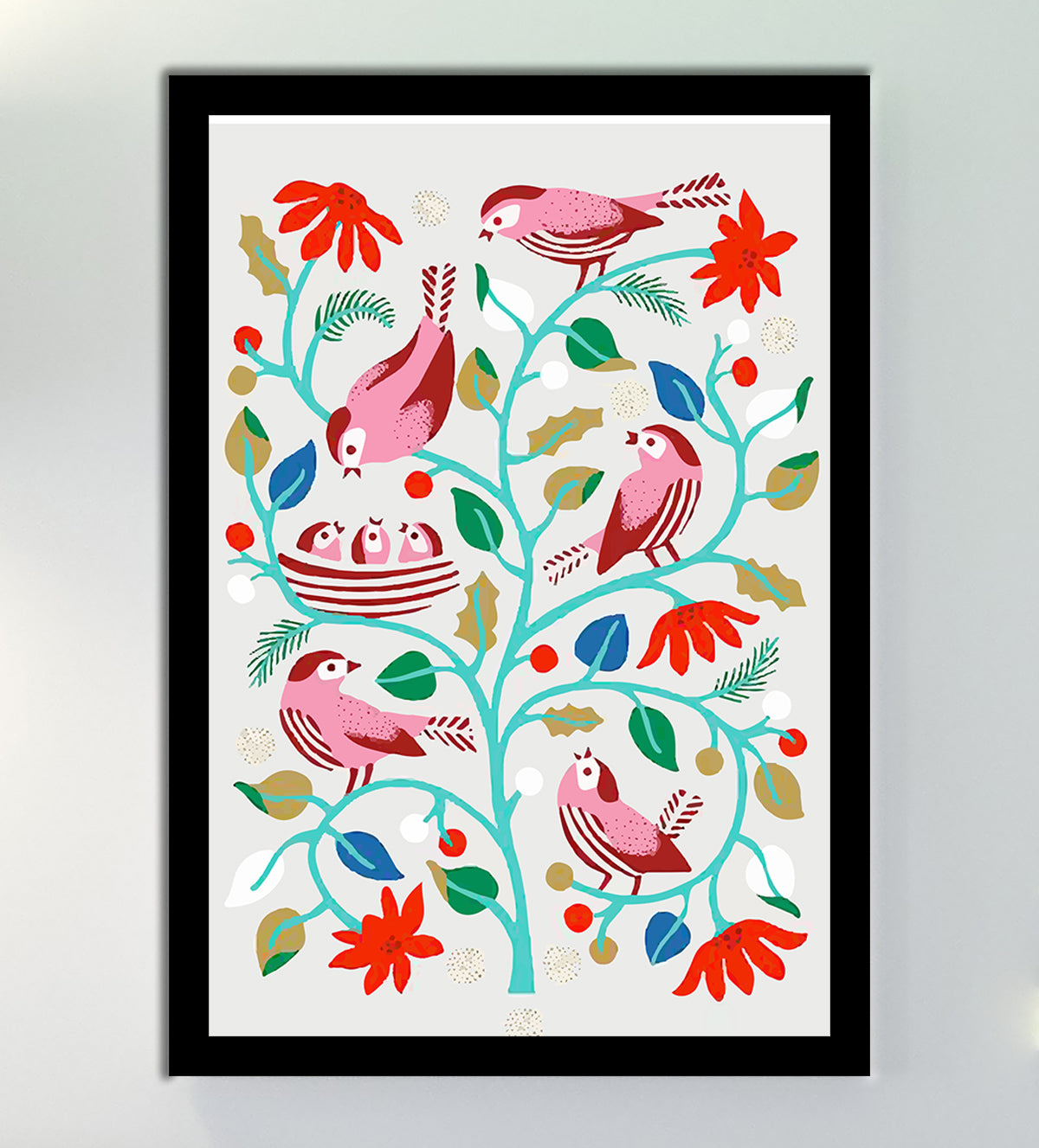 Discover “A Gathering of Birds,” an exquisite artwork symbolizing unity in diversity through its vibrant portrayal of birds in their natural habitat—a perfect addition to any space seeking harmony and natural beauty. - Aartaa decor - Aartaa decor