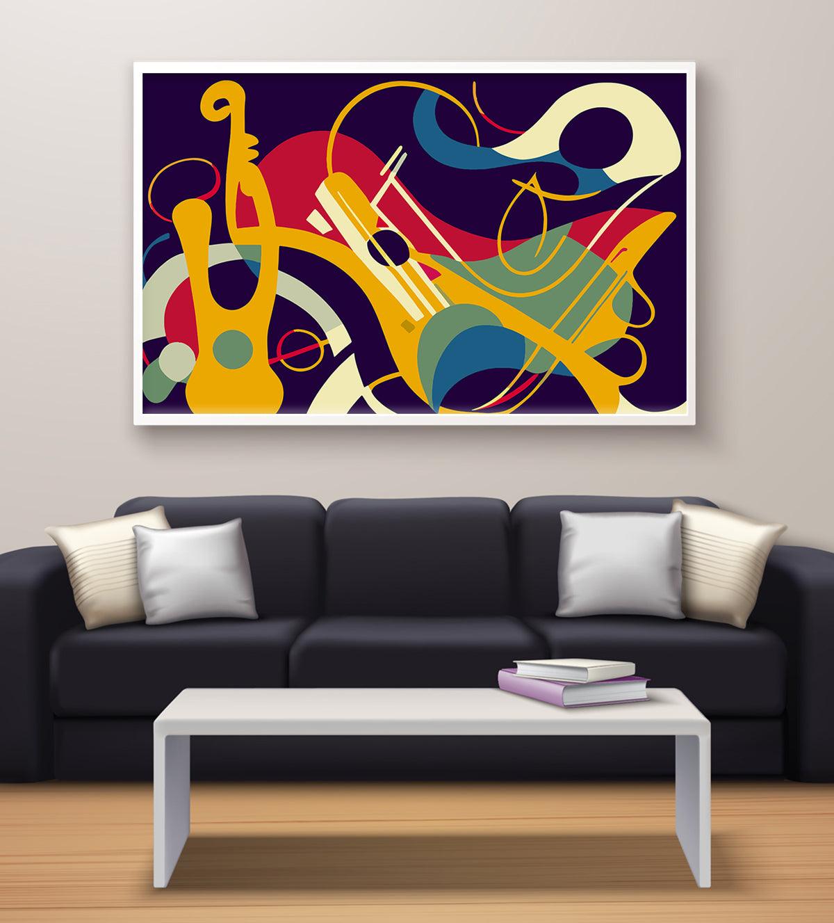 A Mesmerizing Abstract Work Of Musical Instruments to life - Aartaa decor