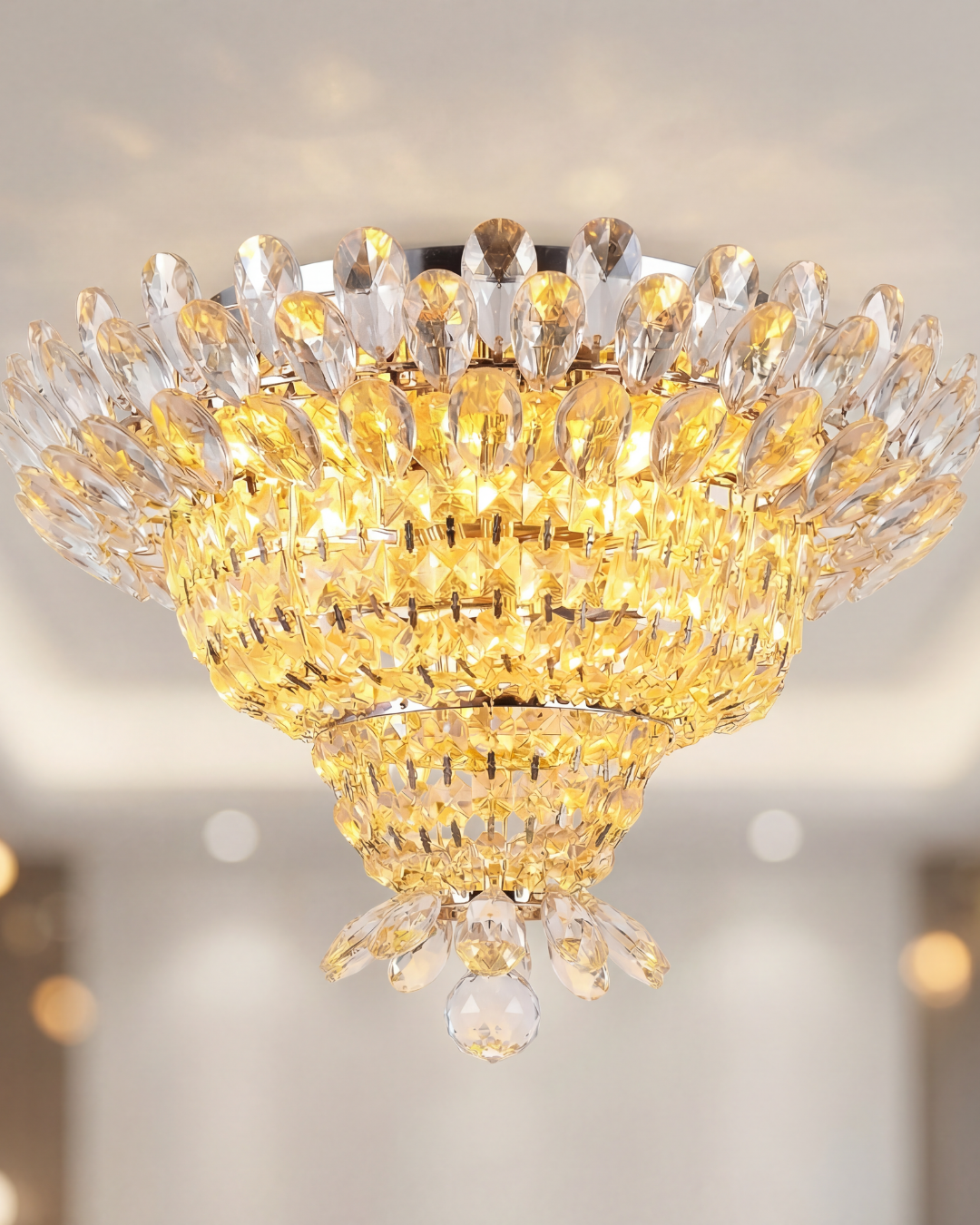 Eclat Royale Flush Mount Chandelier - Aartaa decor