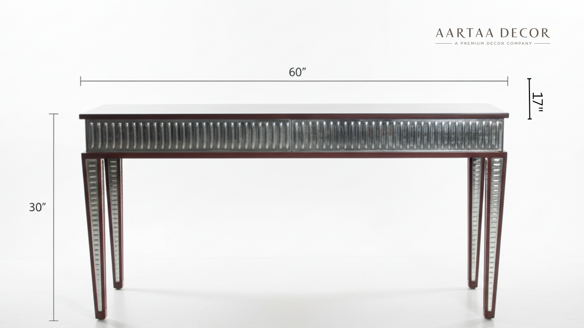 Aarunya Heritage Glass Console Table - Aartaa decor
