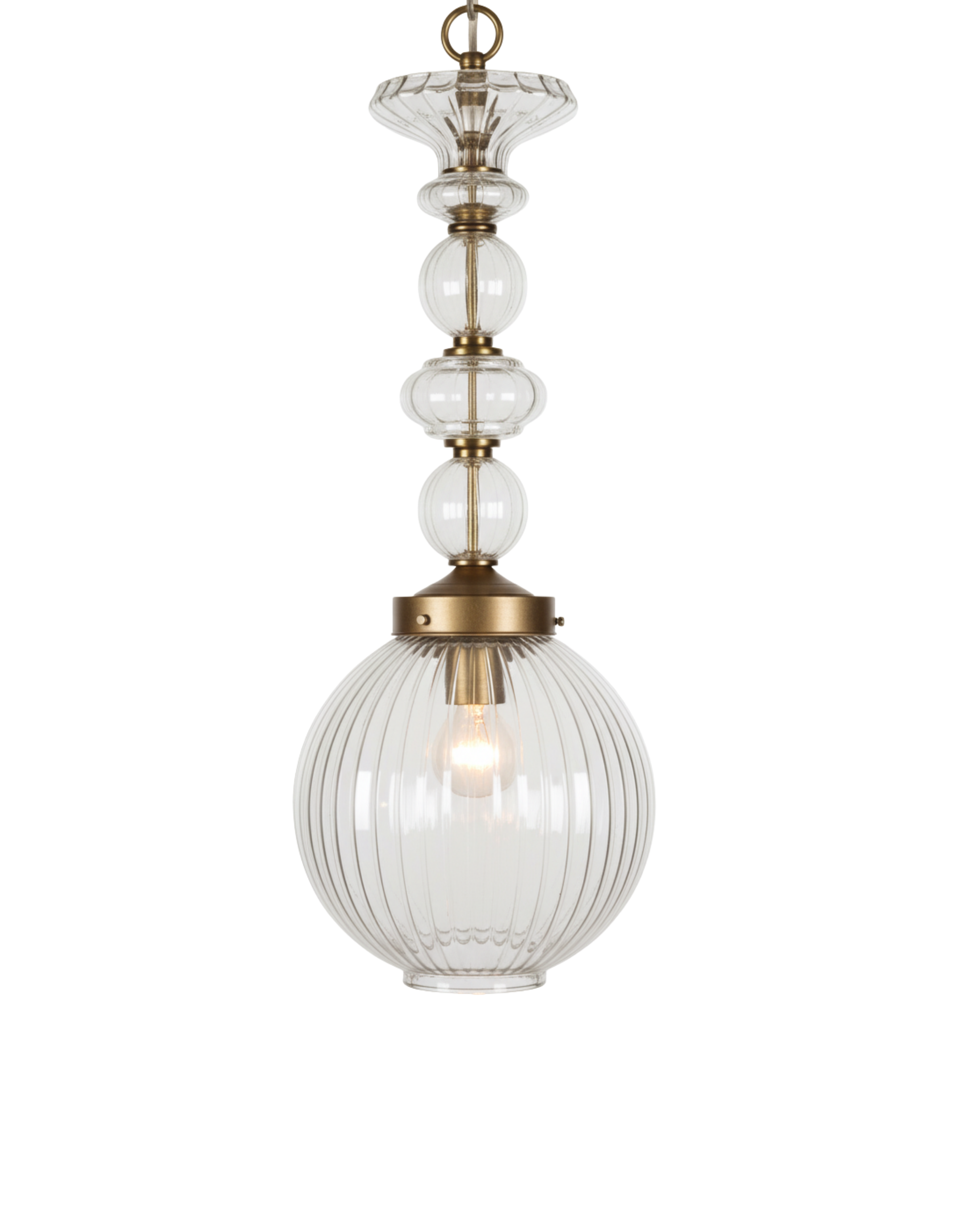 Anantya Brass & Crystal Pendant Light - Aartaa decor
