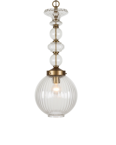 Anantya Brass & Crystal Pendant Light - Aartaa decor
