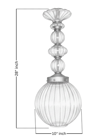 Anantya Brass & Crystal Pendant Light - Aartaa decor