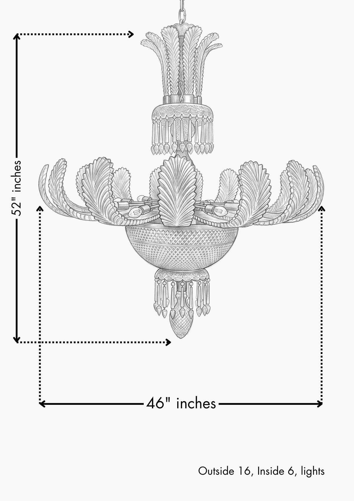 Aurelia Plume Grand Chandelier