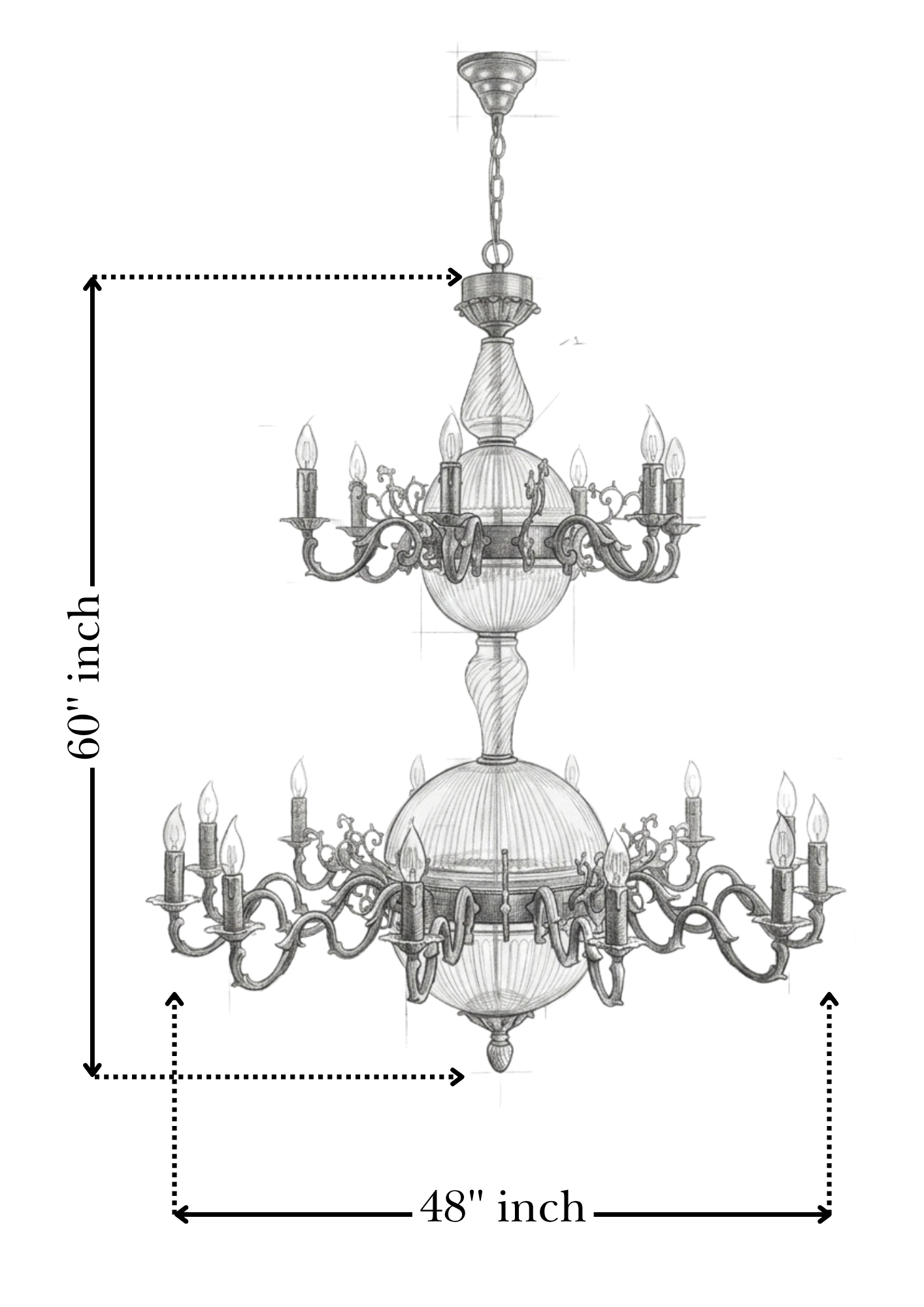 Aurelian Venezia Grand Double-Tier Chandelier