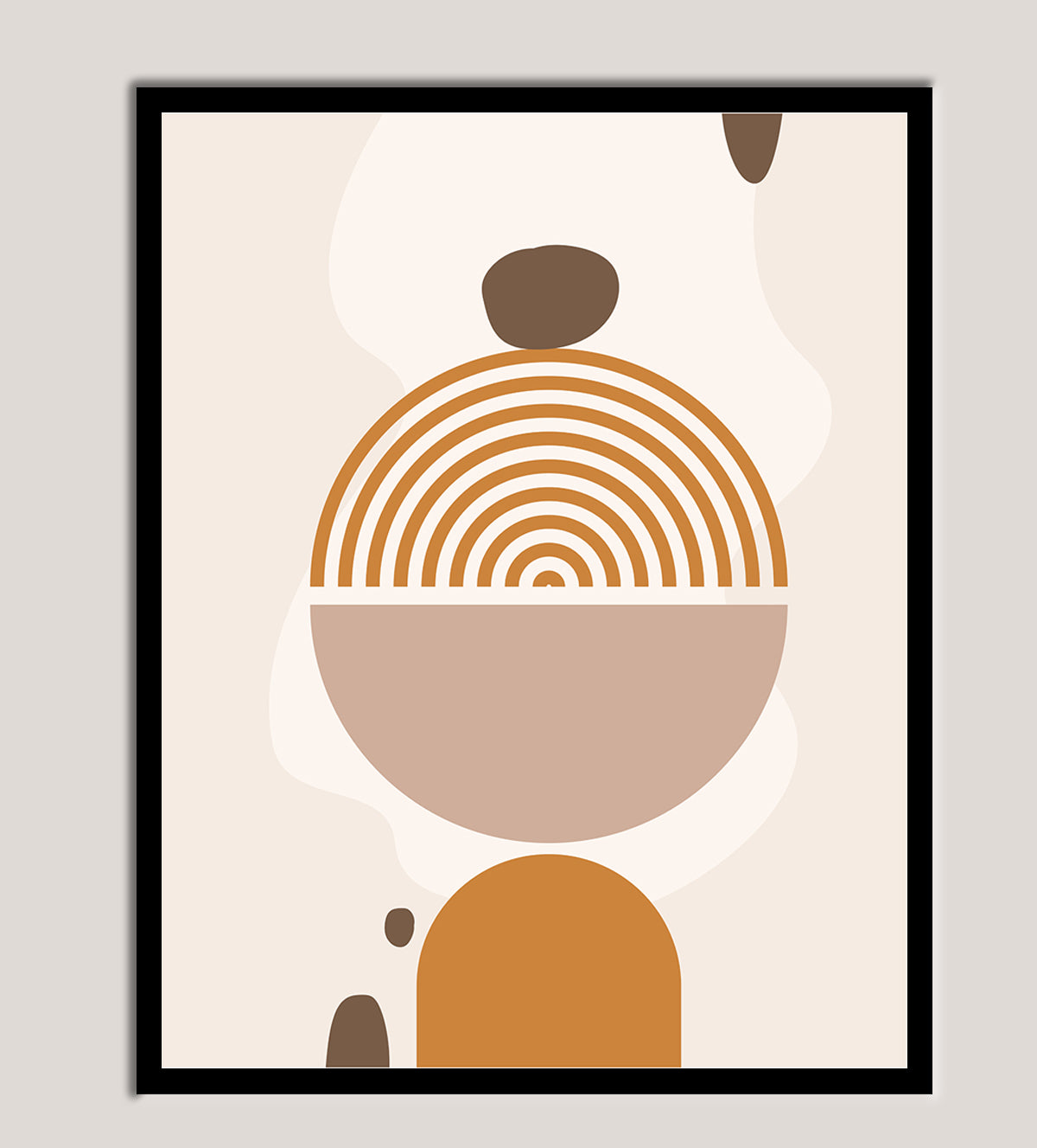 Minimalist Abstract Artwork in Earthy Tones - Aartaa decor