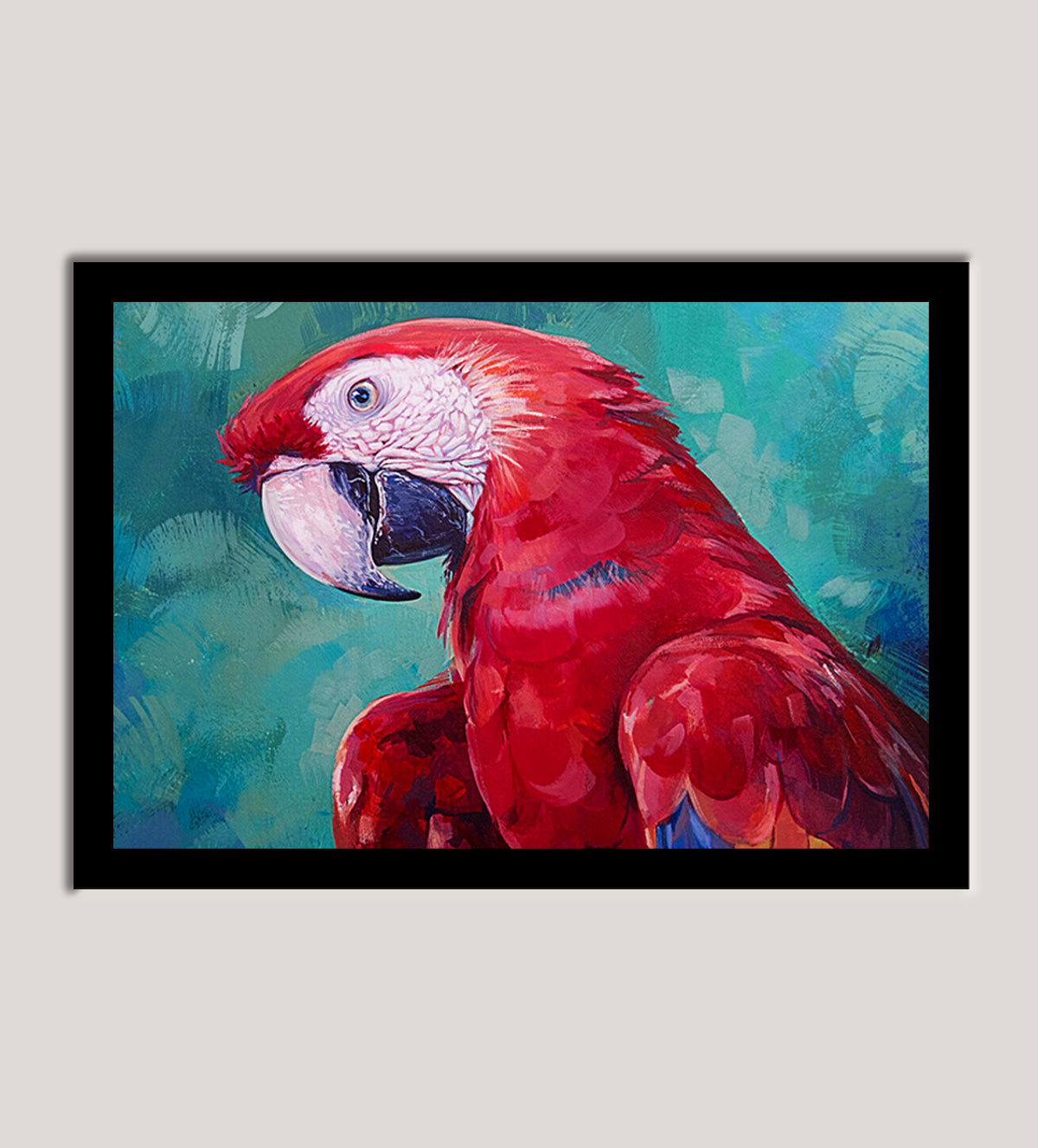 this captivating Scarlet Macaw wall painting - Aartaa decor