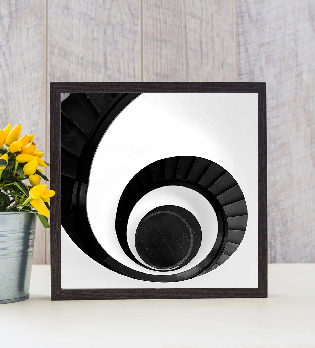 Black and White Spiral Staircase Wall Poster - Aartaa decor