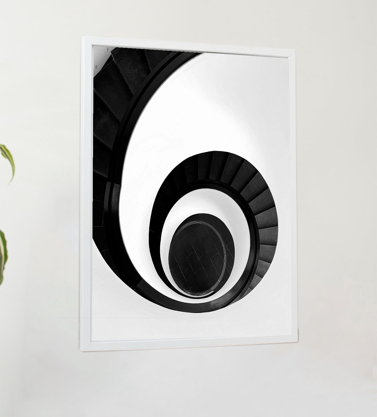 Black and White Spiral Staircase Wall Poster - Aartaa decor