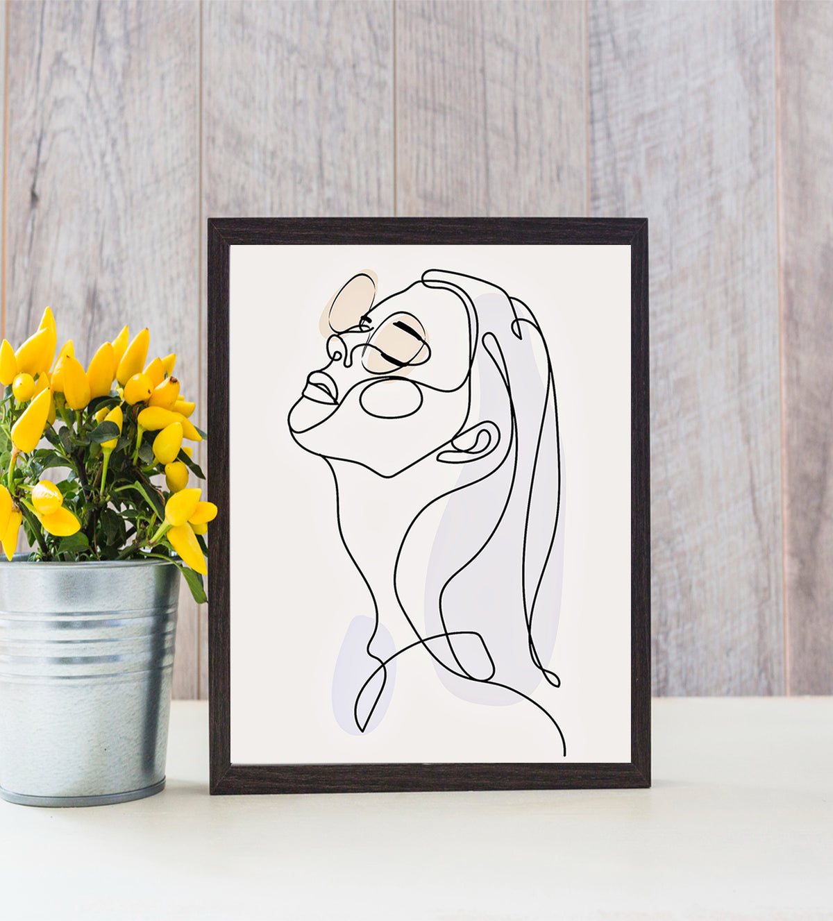 Boho Line Art Wall Painting Of Girl - Aartaa decor