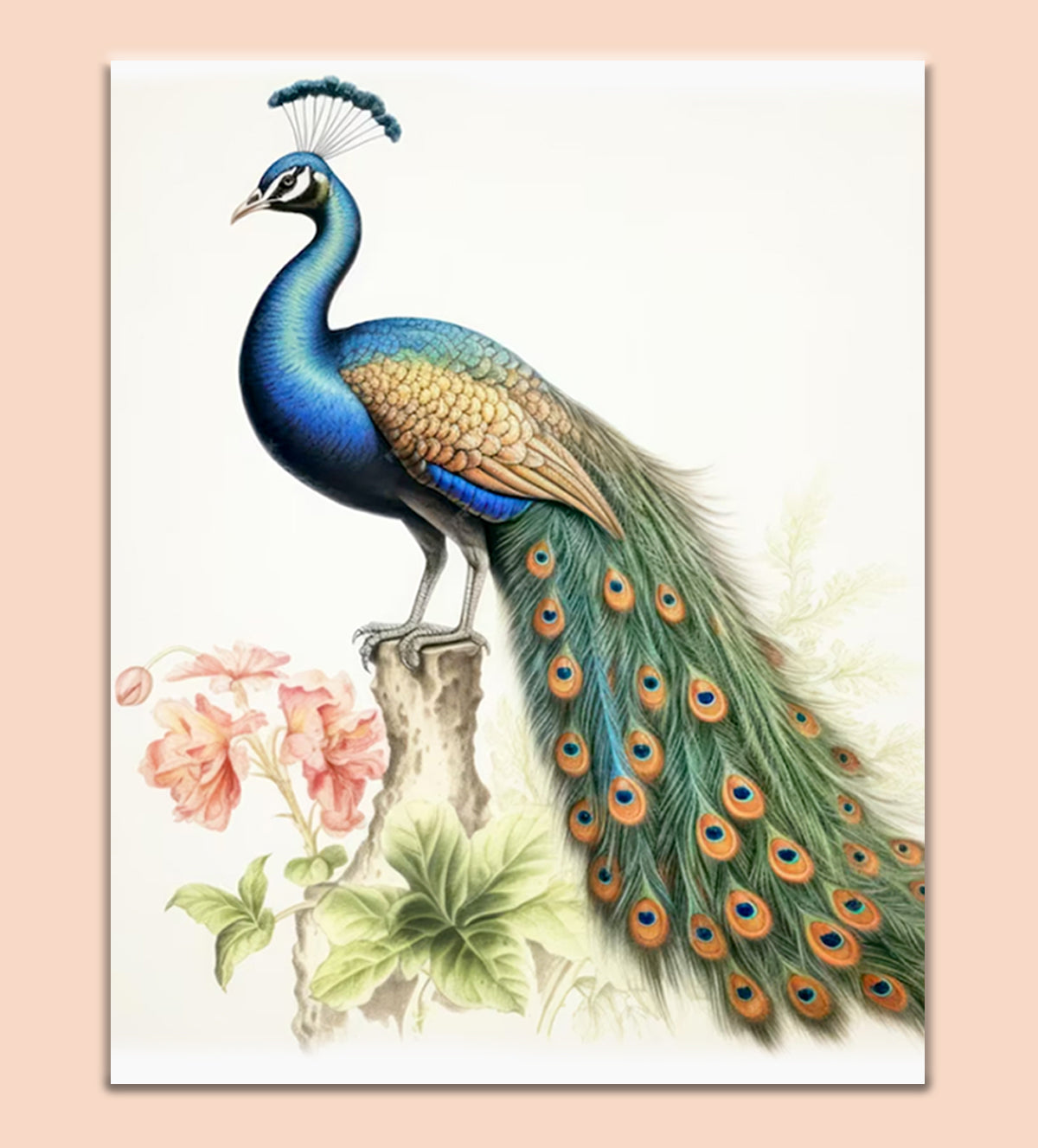 majestic peacock in all its glory - Aartaa decor