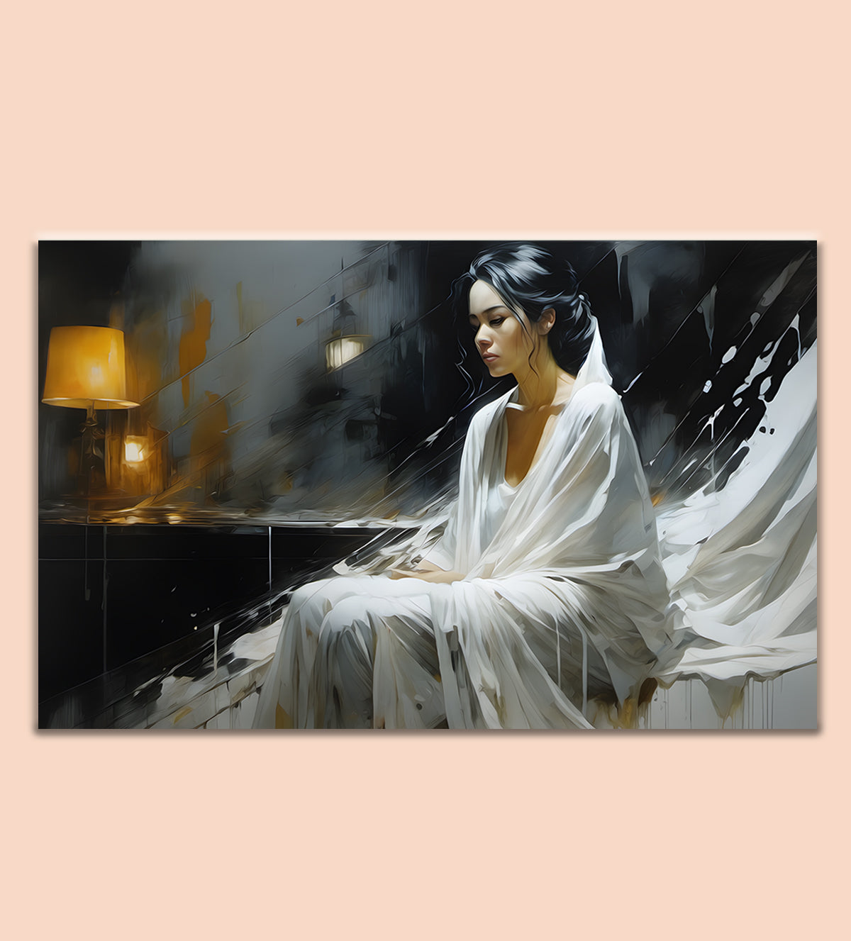 Captivating Oil Painting Of Girl - Aartaa decor