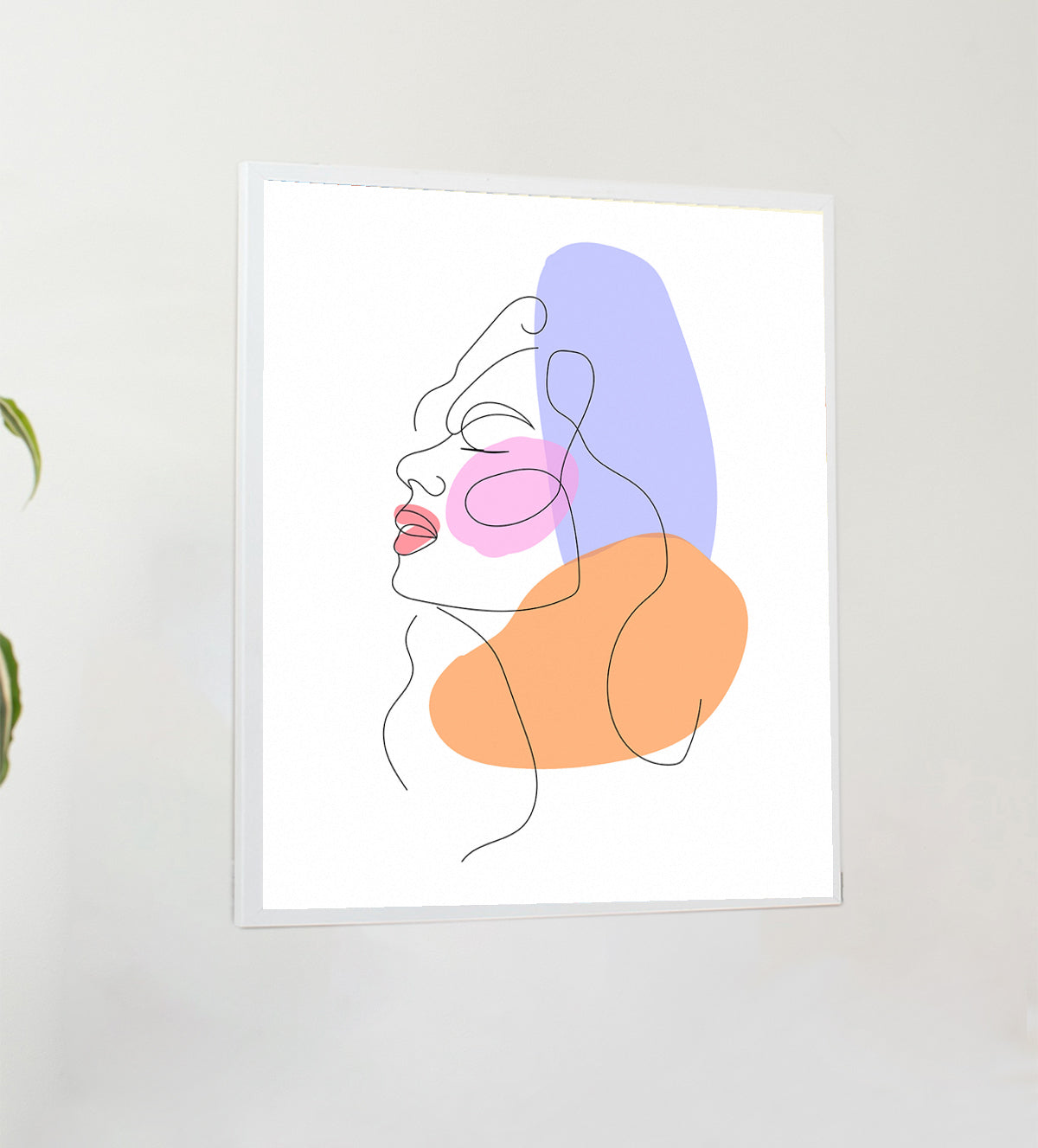 Captivating Line Art Girl Painting. - Aartaa decor