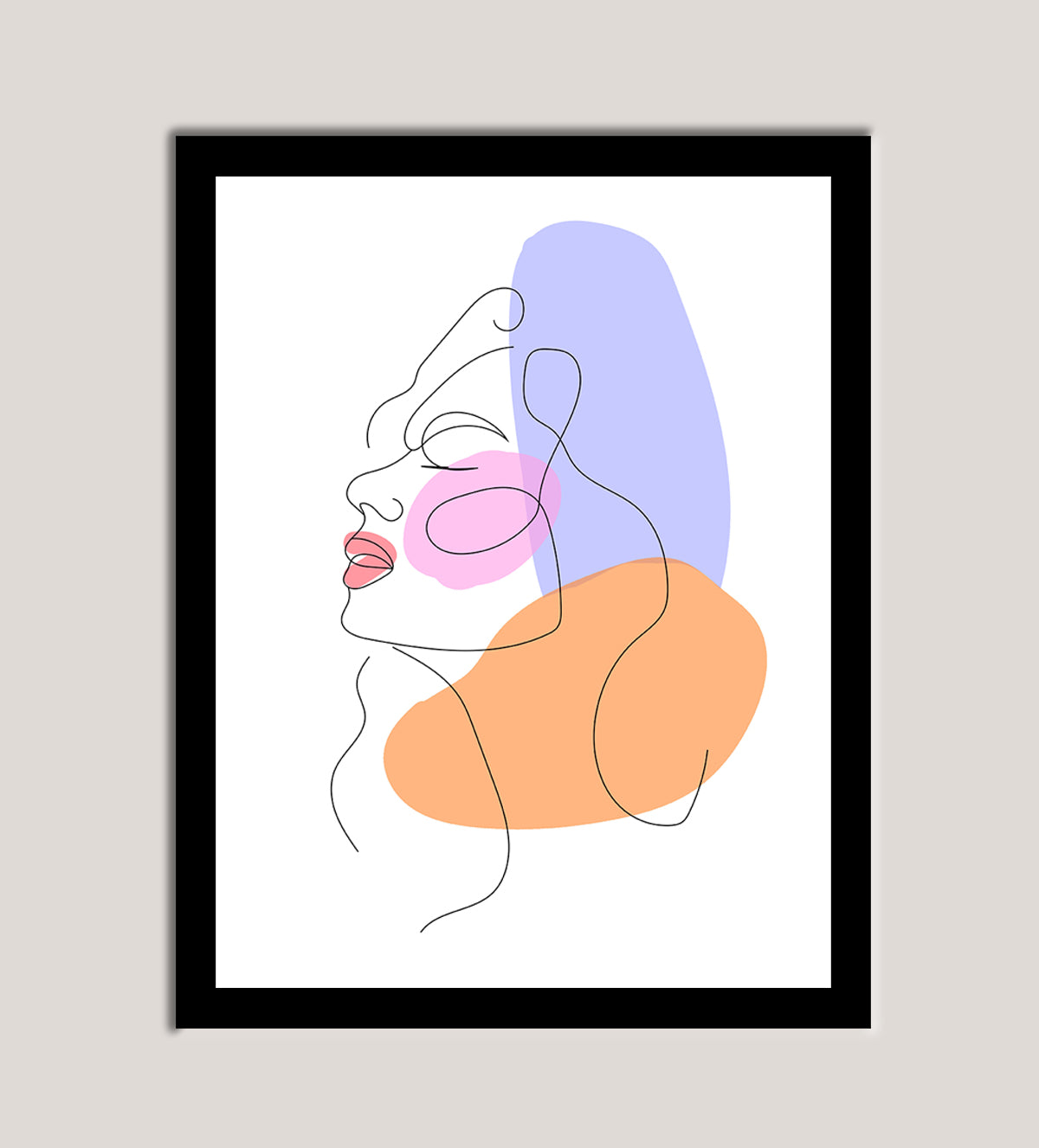 Captivating Line Art Girl Painting. - Aartaa decor