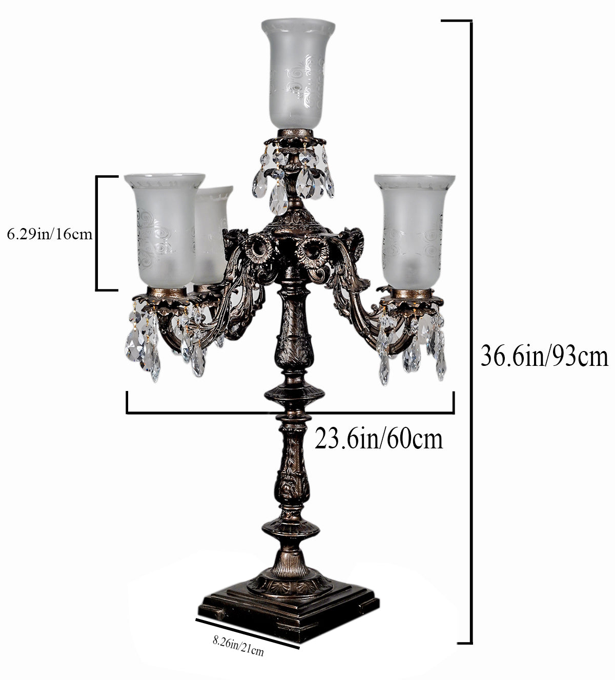 Imperial Frost Crystal Candelabra - Aartaa decor