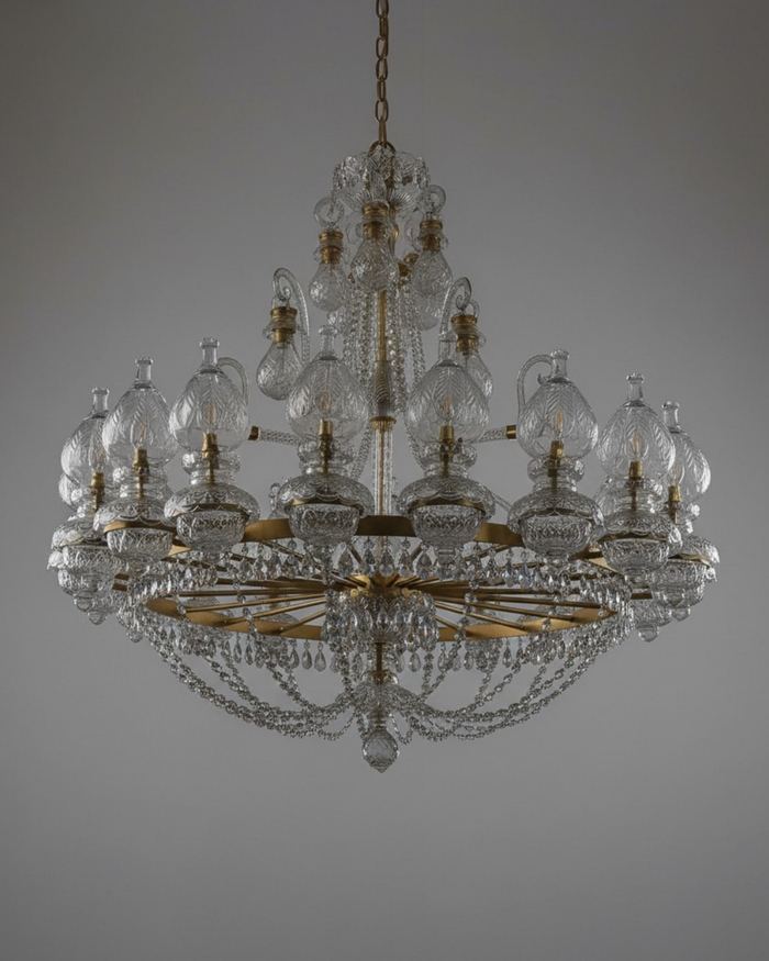 Elysian Flame Grand Crystal Chandelier