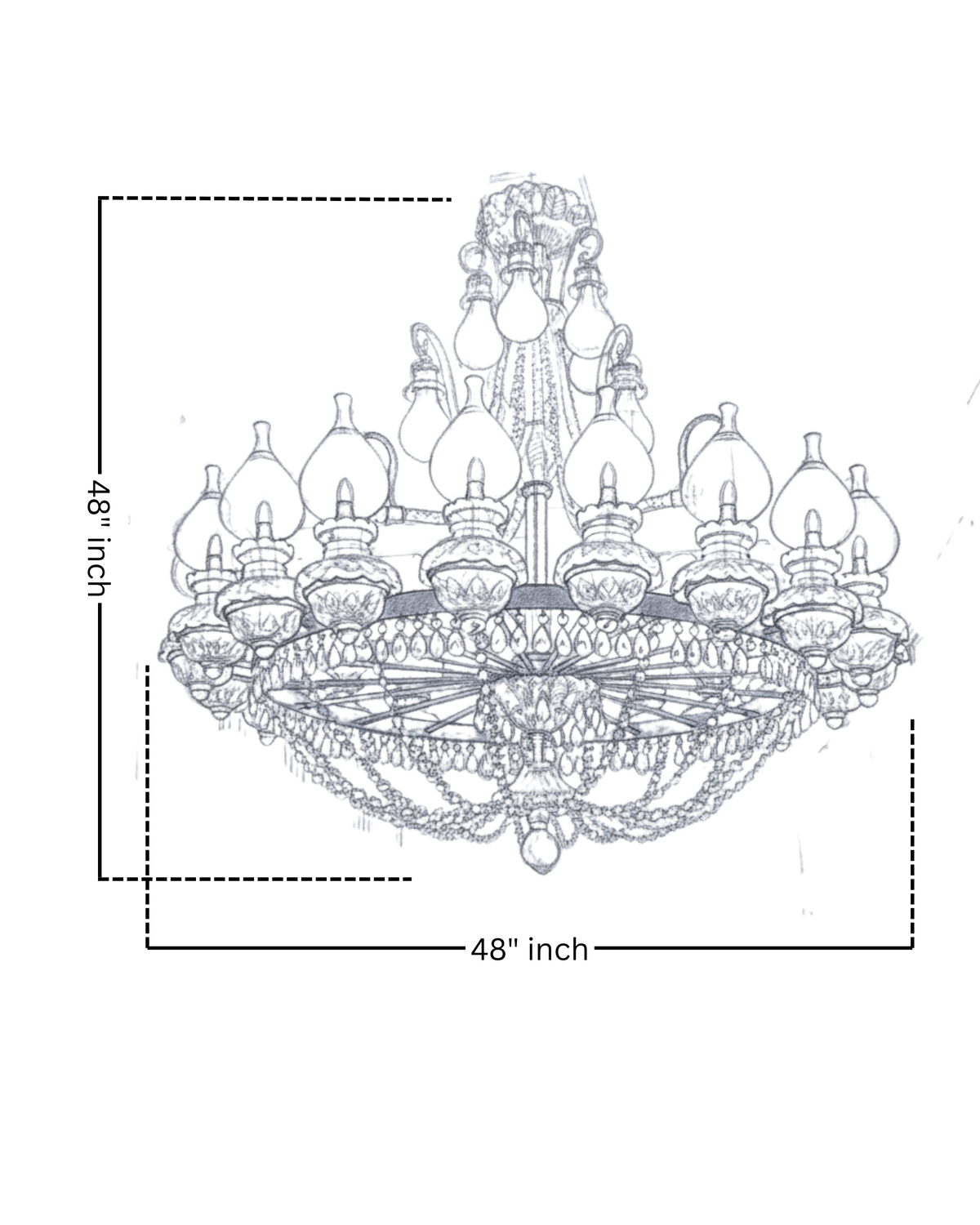 Elysian Flame Grand Crystal Chandelier
