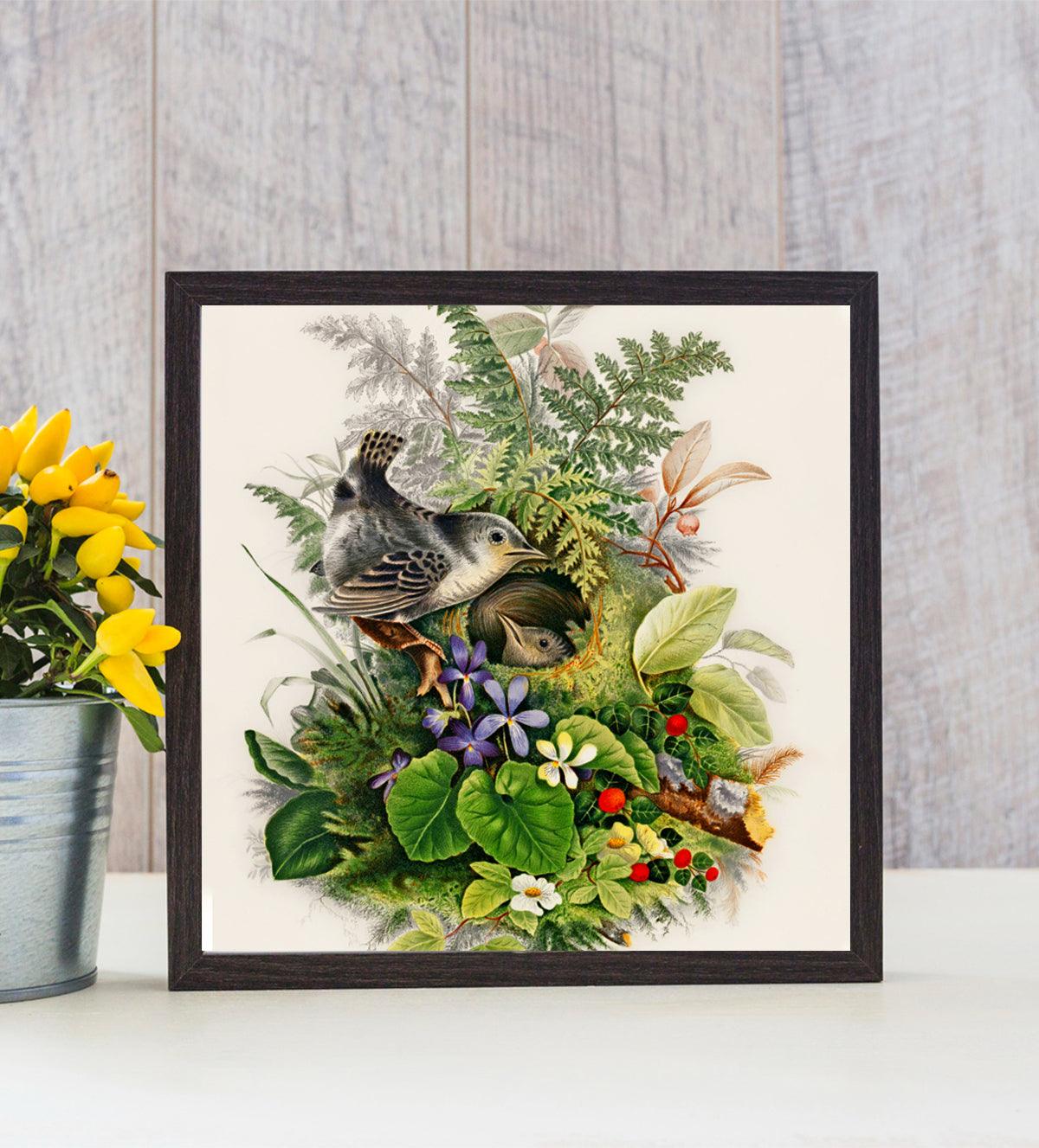 Feathered HavenBird in a Nest l Nurturing Comfort  l A Home Among the Blooms - Aartaa decor