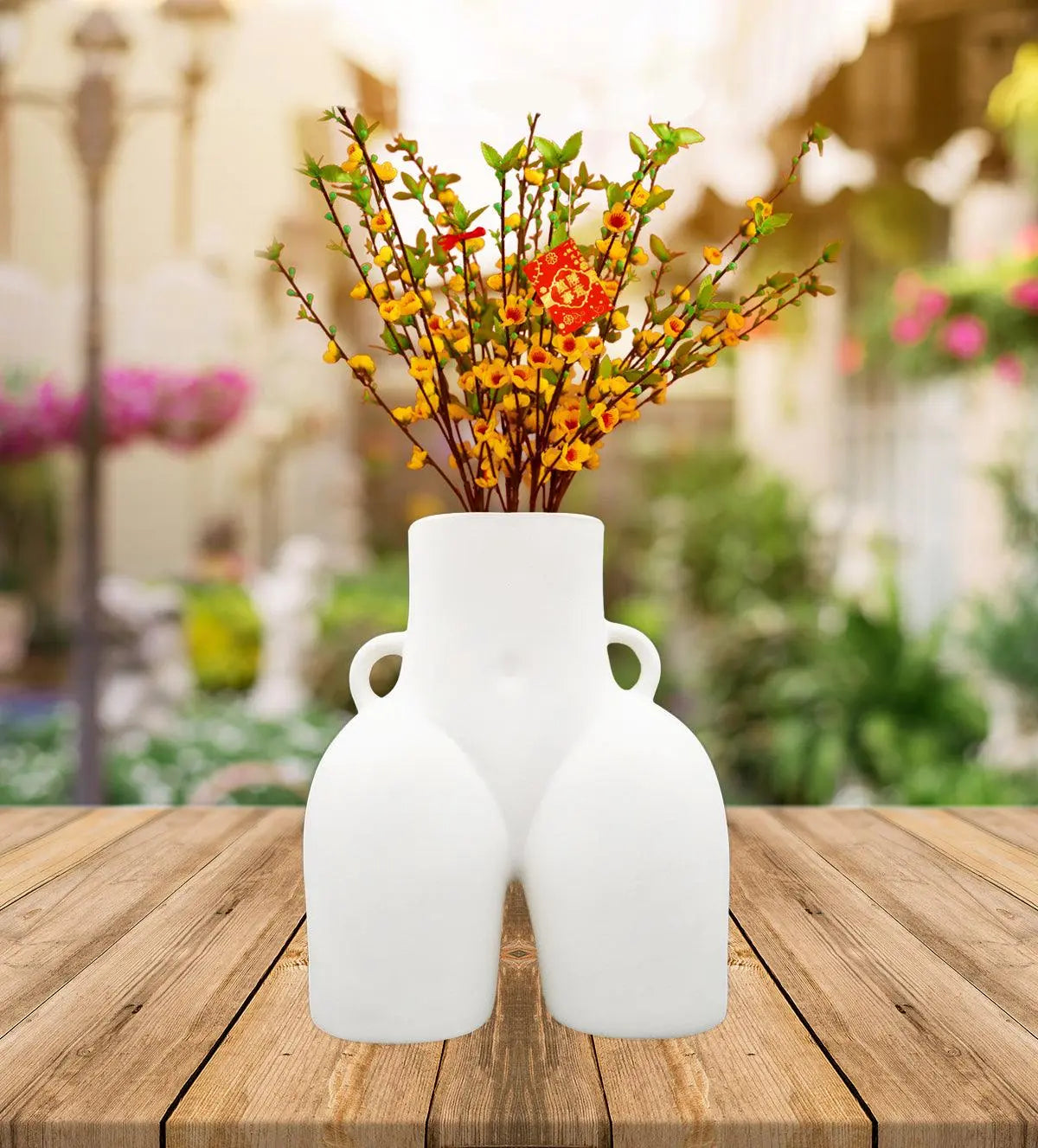 Modern Ceramic Lady Body Flower Vase, Butt Vase Design - Aartaa decor