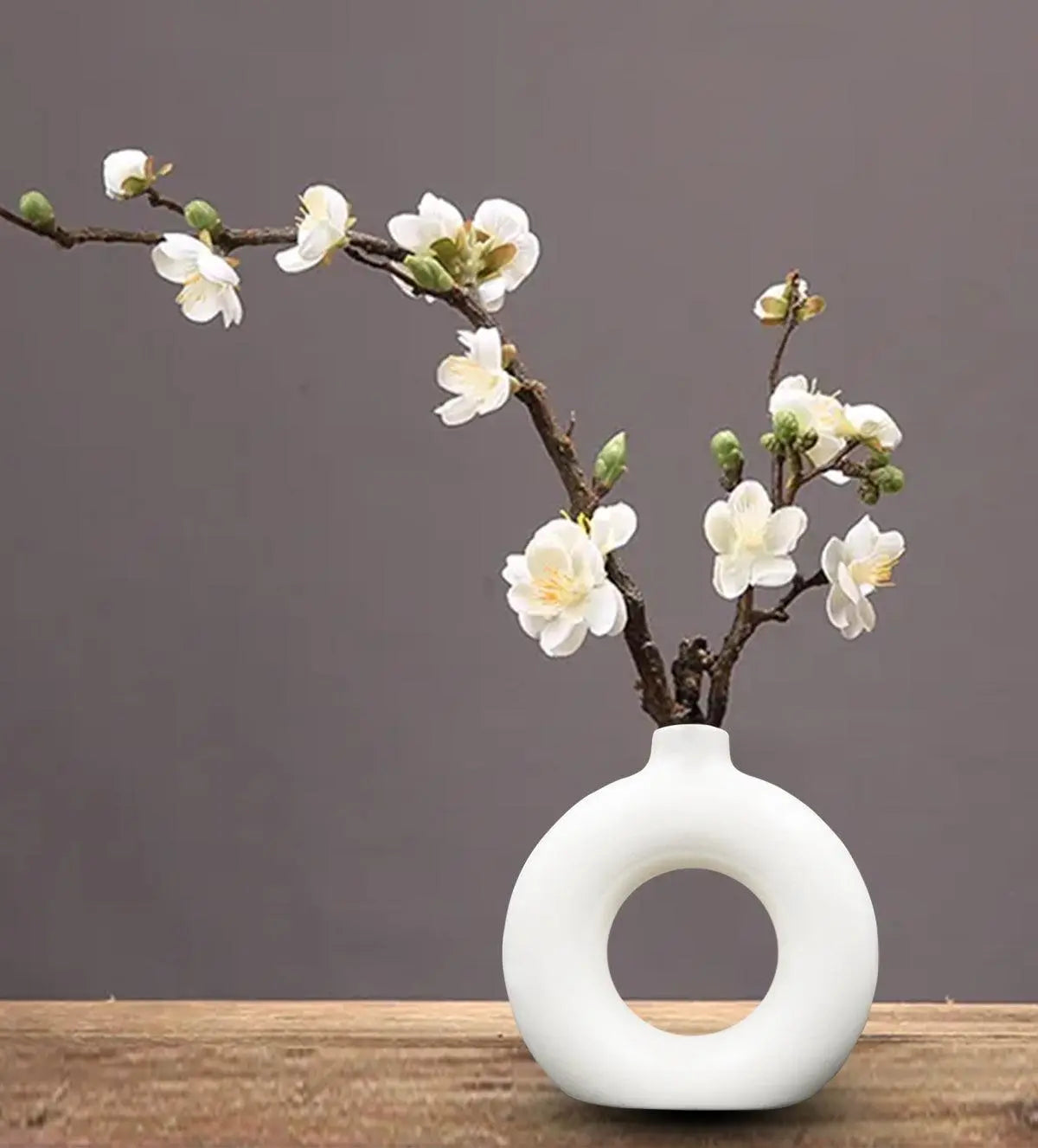 Donut Ceramic vase, showpiece Ceramic Vase - Aartaa decor