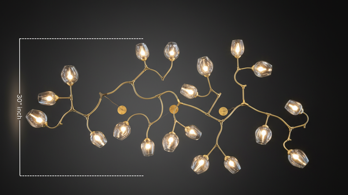 Golden Blossom Branch Chandelier