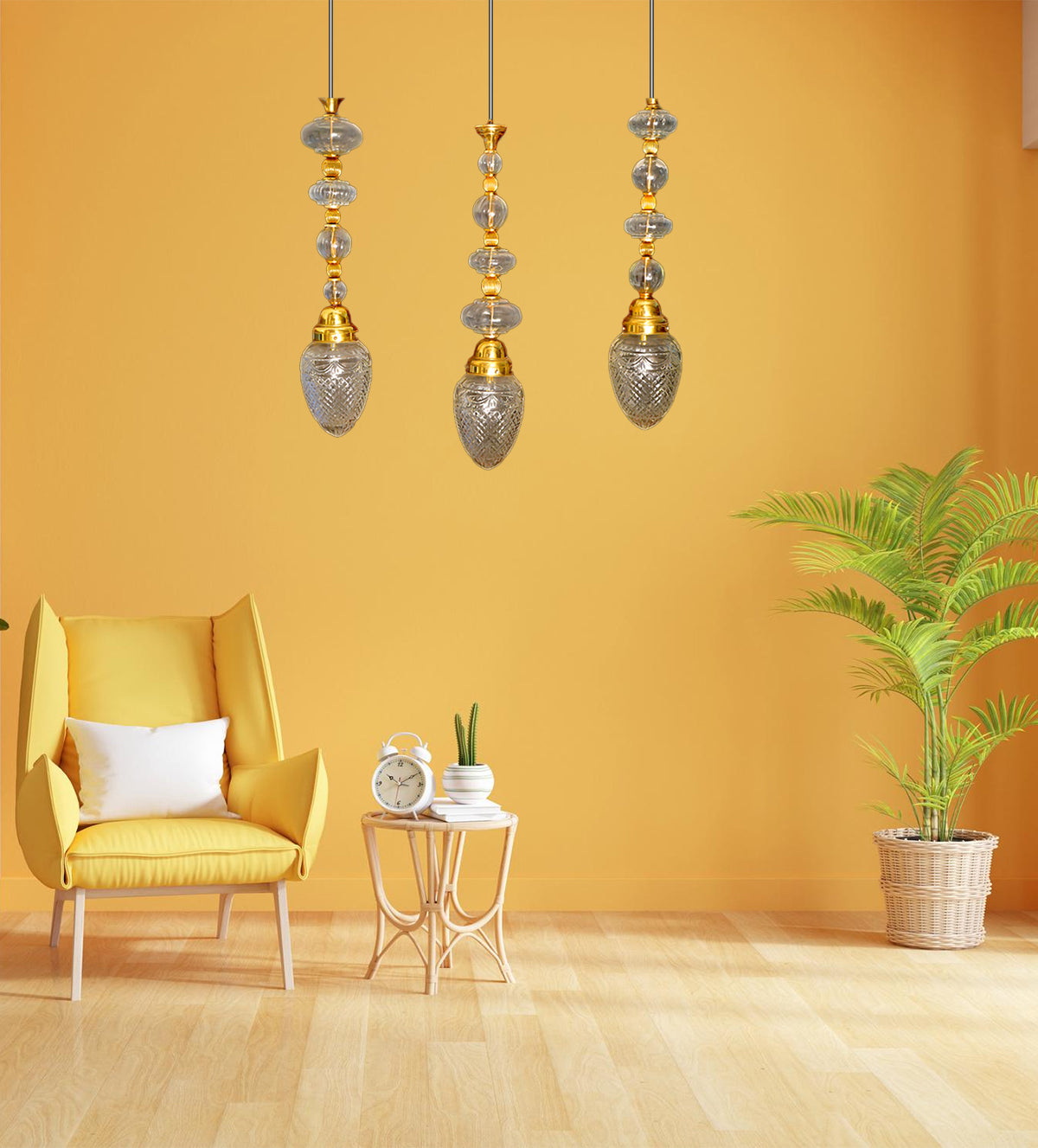 Imperial Brass Crystal Pendant Light